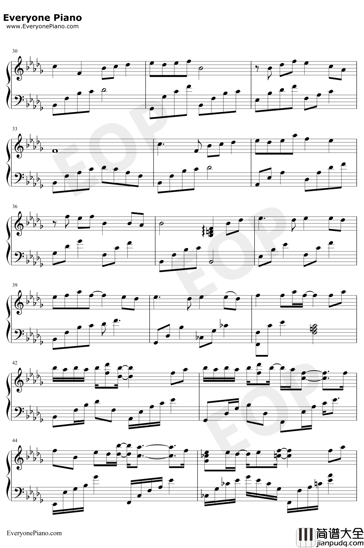 当歌钢琴谱_叶炫清_华丽独奏版_知否知否应是绿肥红瘦剧情概念曲