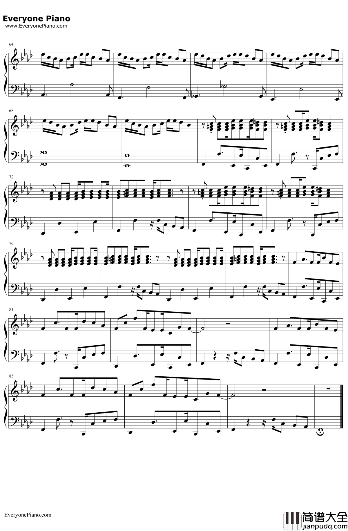 AxelF钢琴谱_HaroldFaltermeyer_比佛利山超级警探主题曲