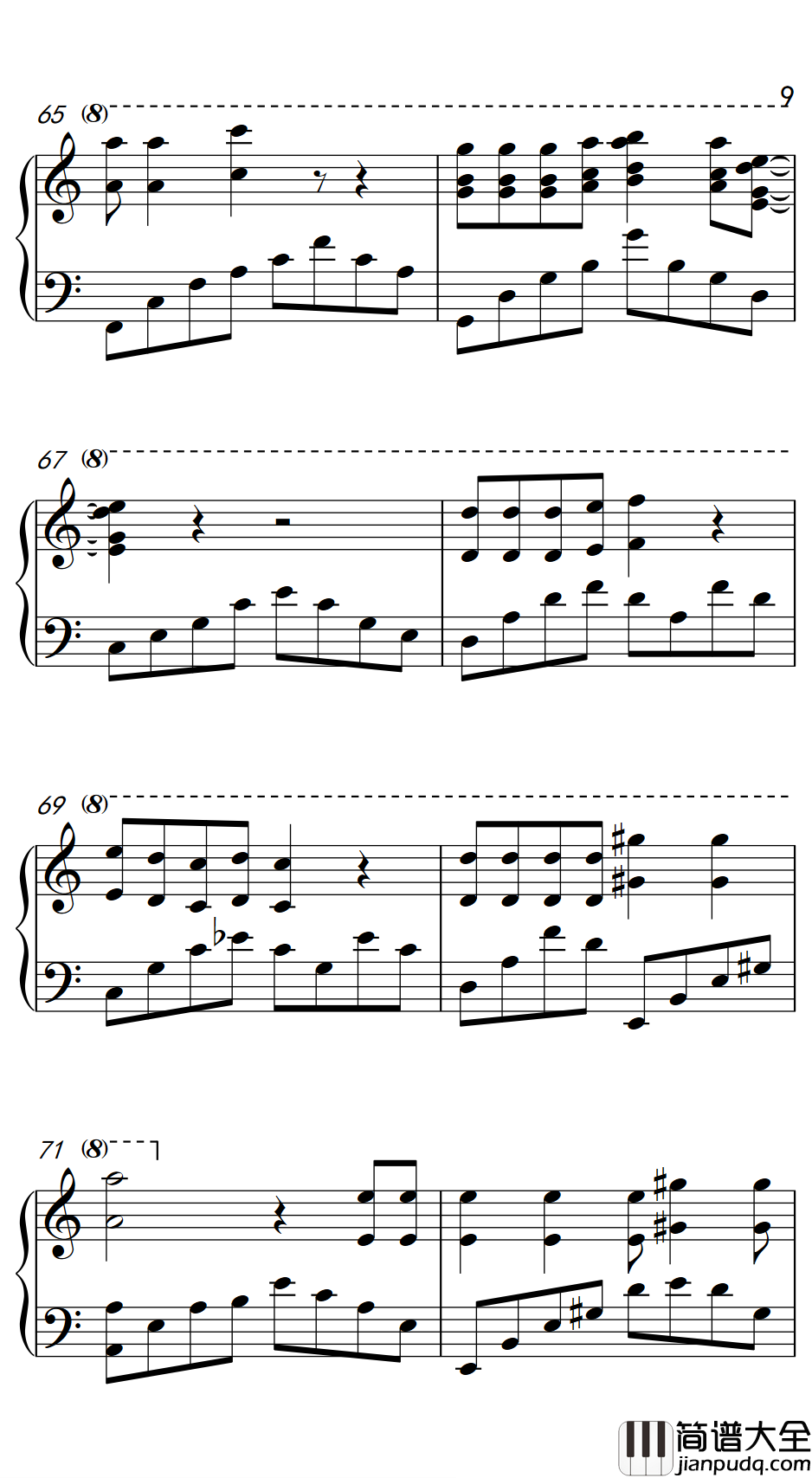 红蔷薇钢琴谱_韩红/丽江小倩_不忘绽放这一生