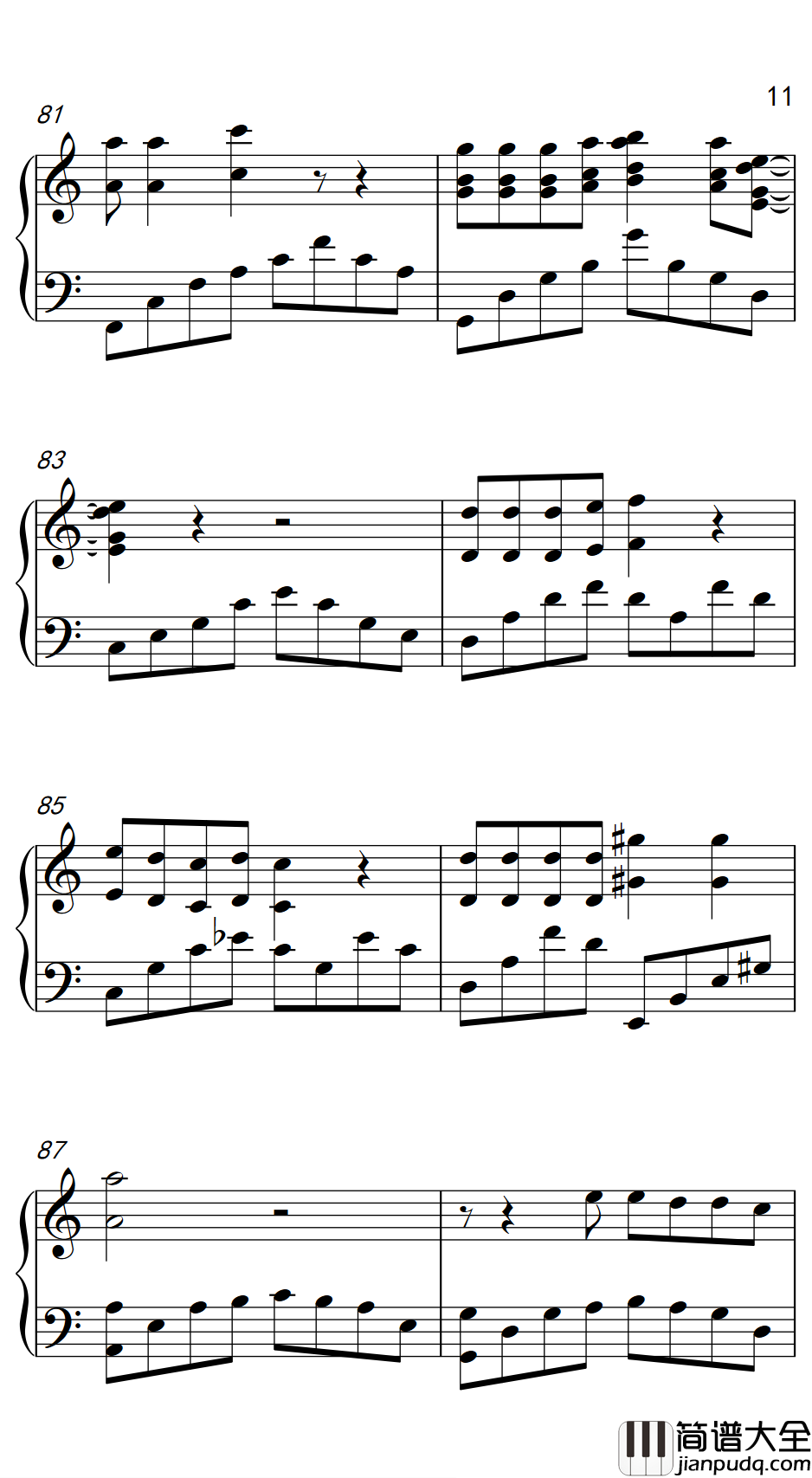 红蔷薇钢琴谱_韩红/丽江小倩_不忘绽放这一生