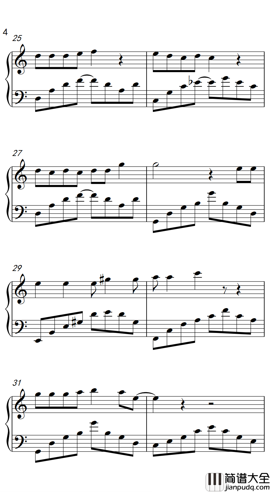 红蔷薇钢琴谱_韩红/丽江小倩_不忘绽放这一生