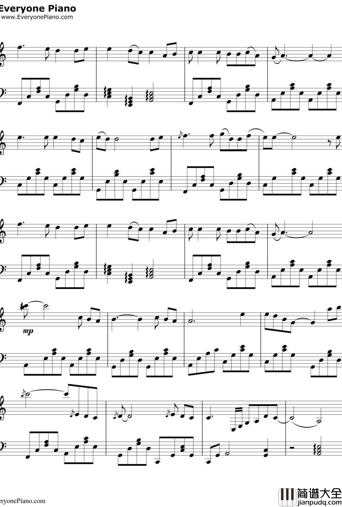 十一年钢琴谱_邱永传