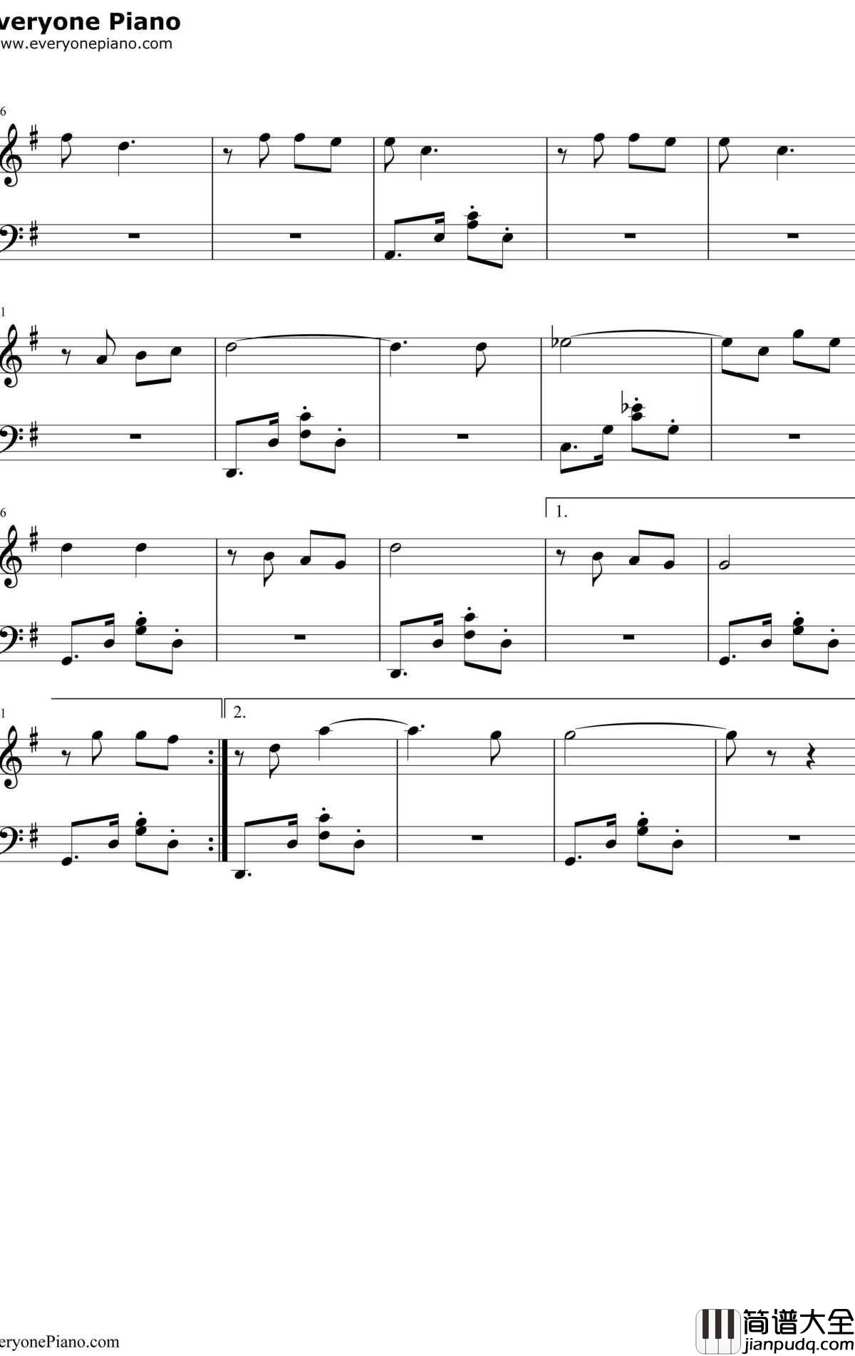 我的太阳钢琴谱_EduardodiCapua_意大利歌曲_EduardodiCapua