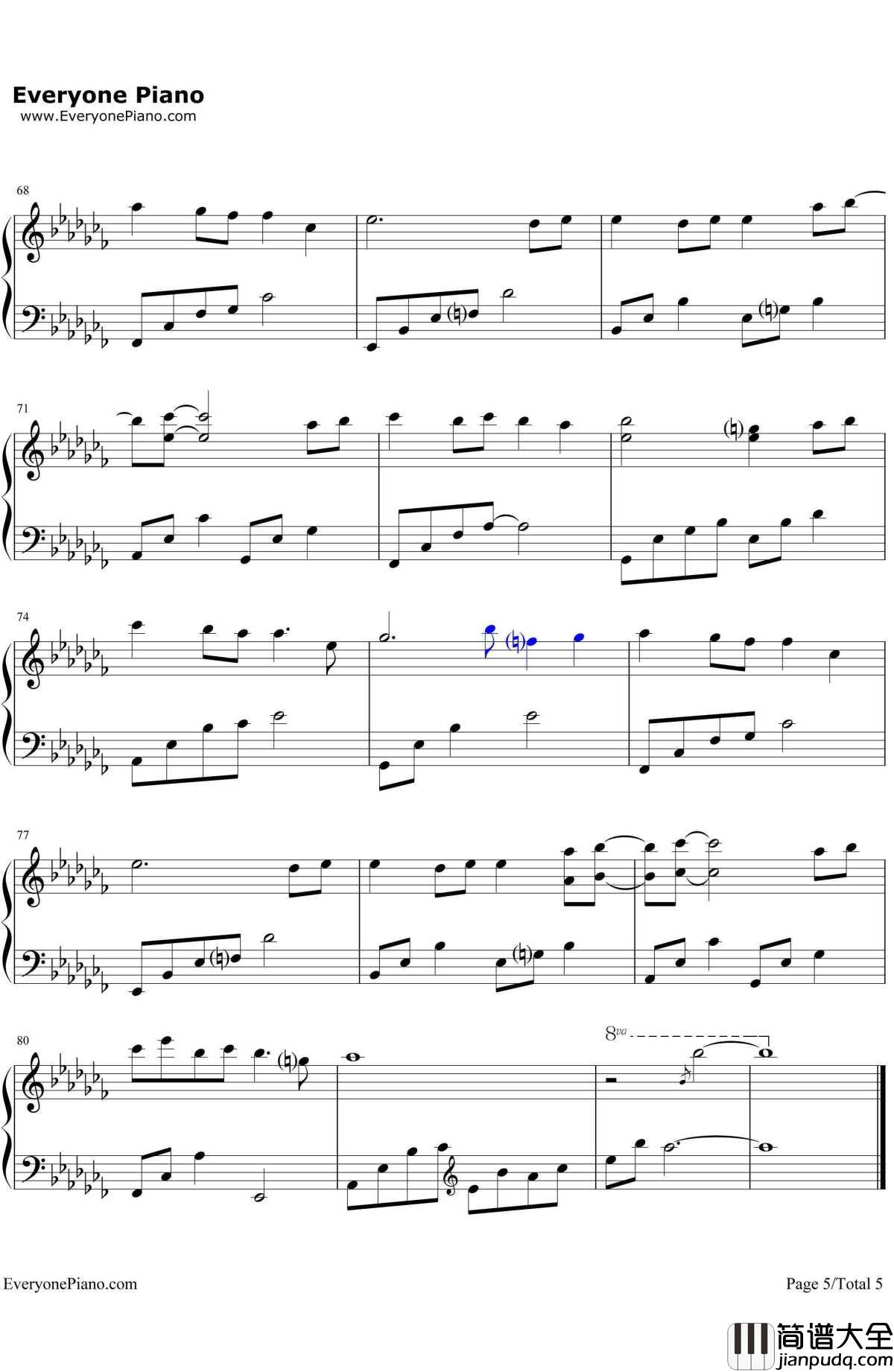 从夏天开始到夏天结束钢琴谱_孙子涵