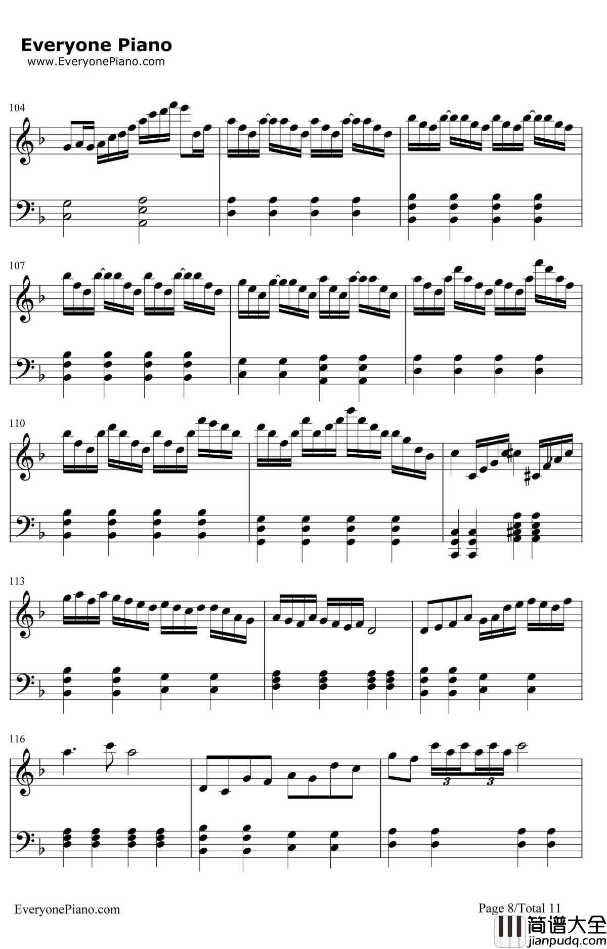 千本樱简单版钢琴谱_初音未来