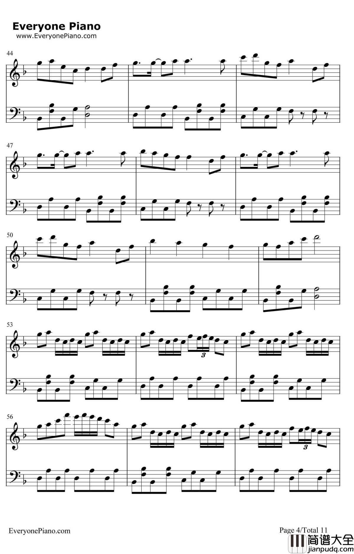 千本樱简单版钢琴谱_初音未来