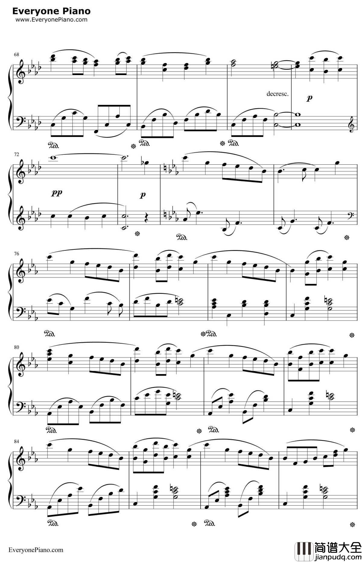 Fairytale钢琴谱_Kalafina_剧场版动画_空之境界_主题曲