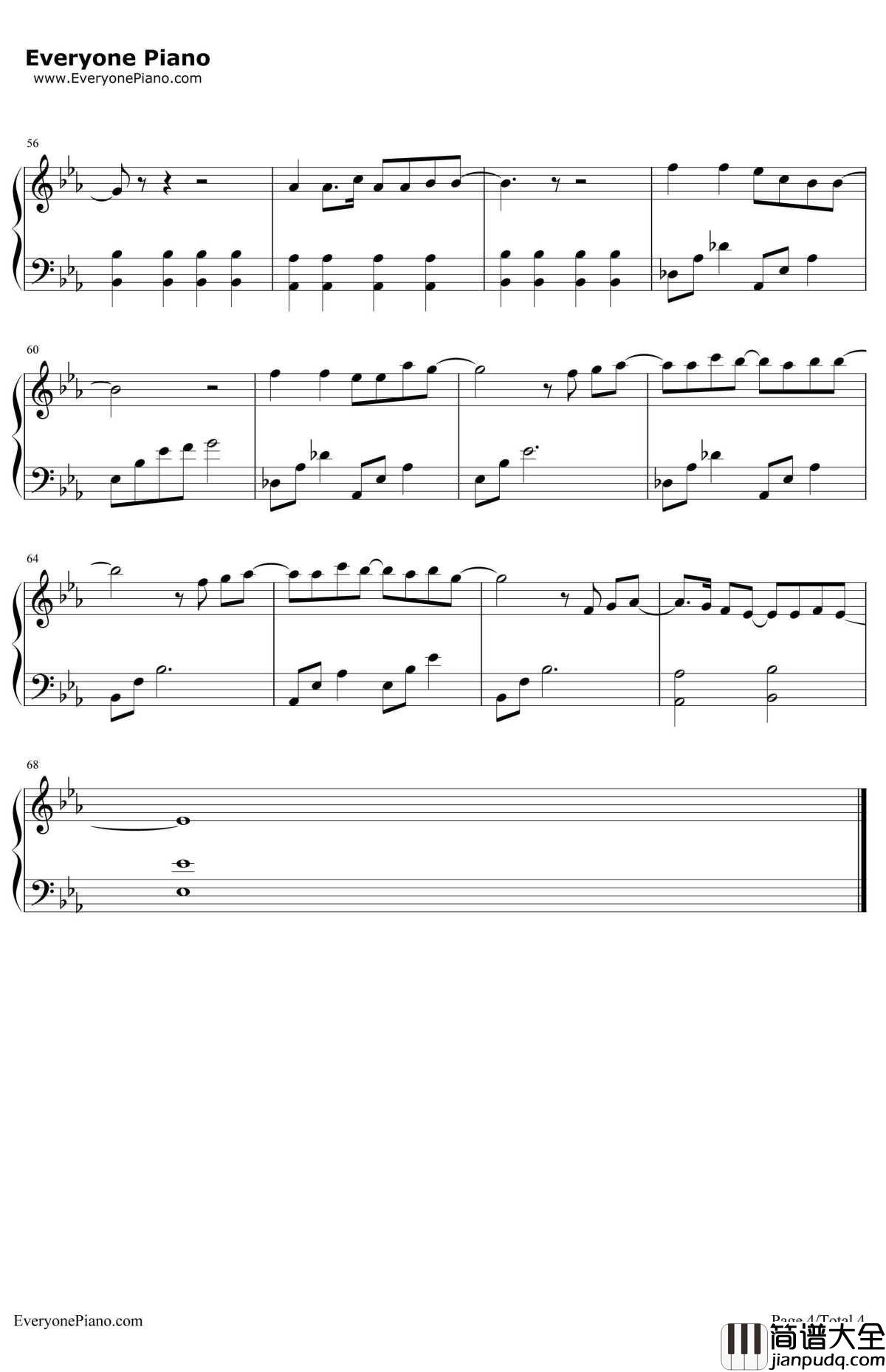 HoldOnToOurLove钢琴谱_TomChaplin