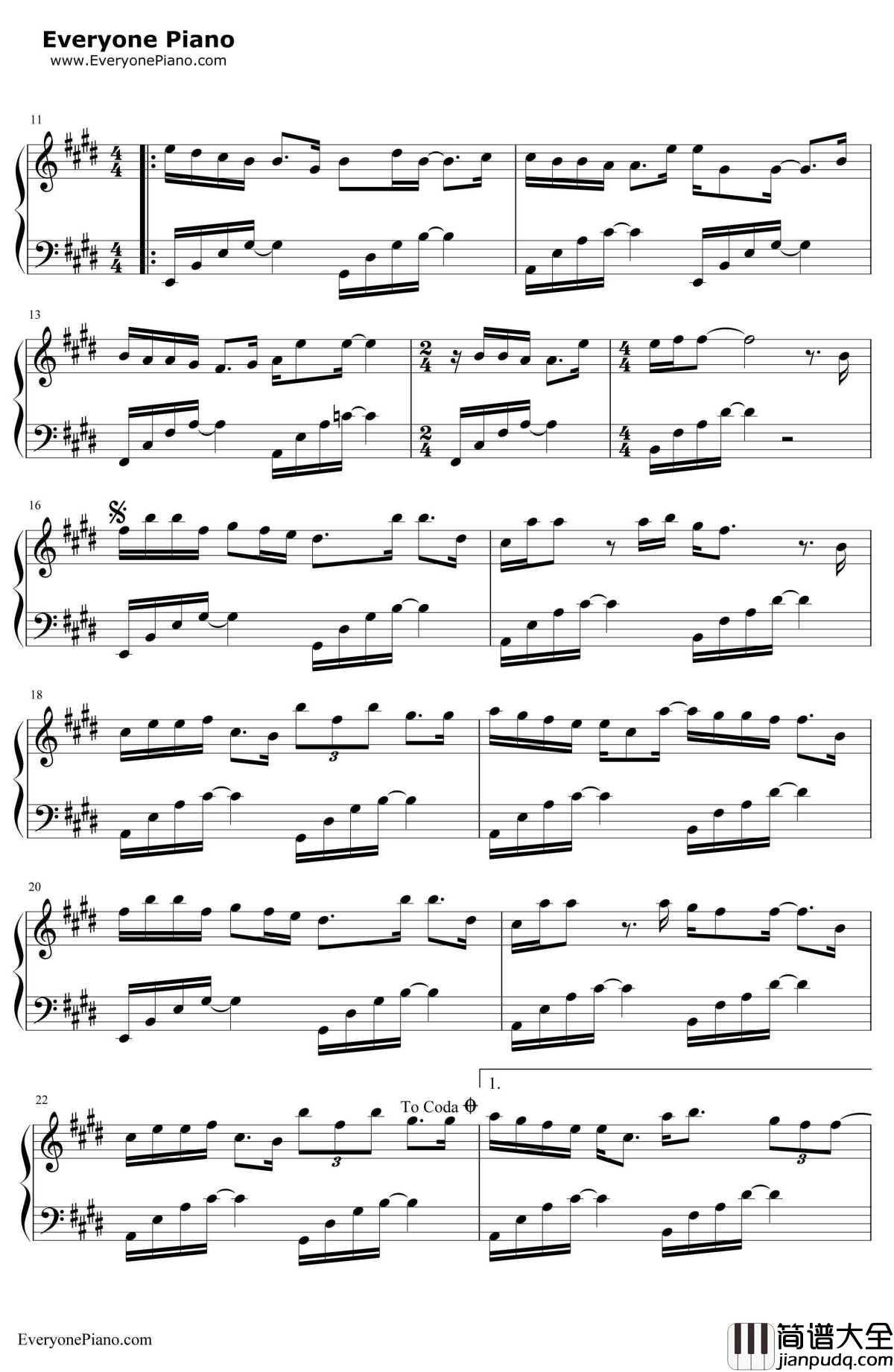 爱如空气钢琴谱_孙俪