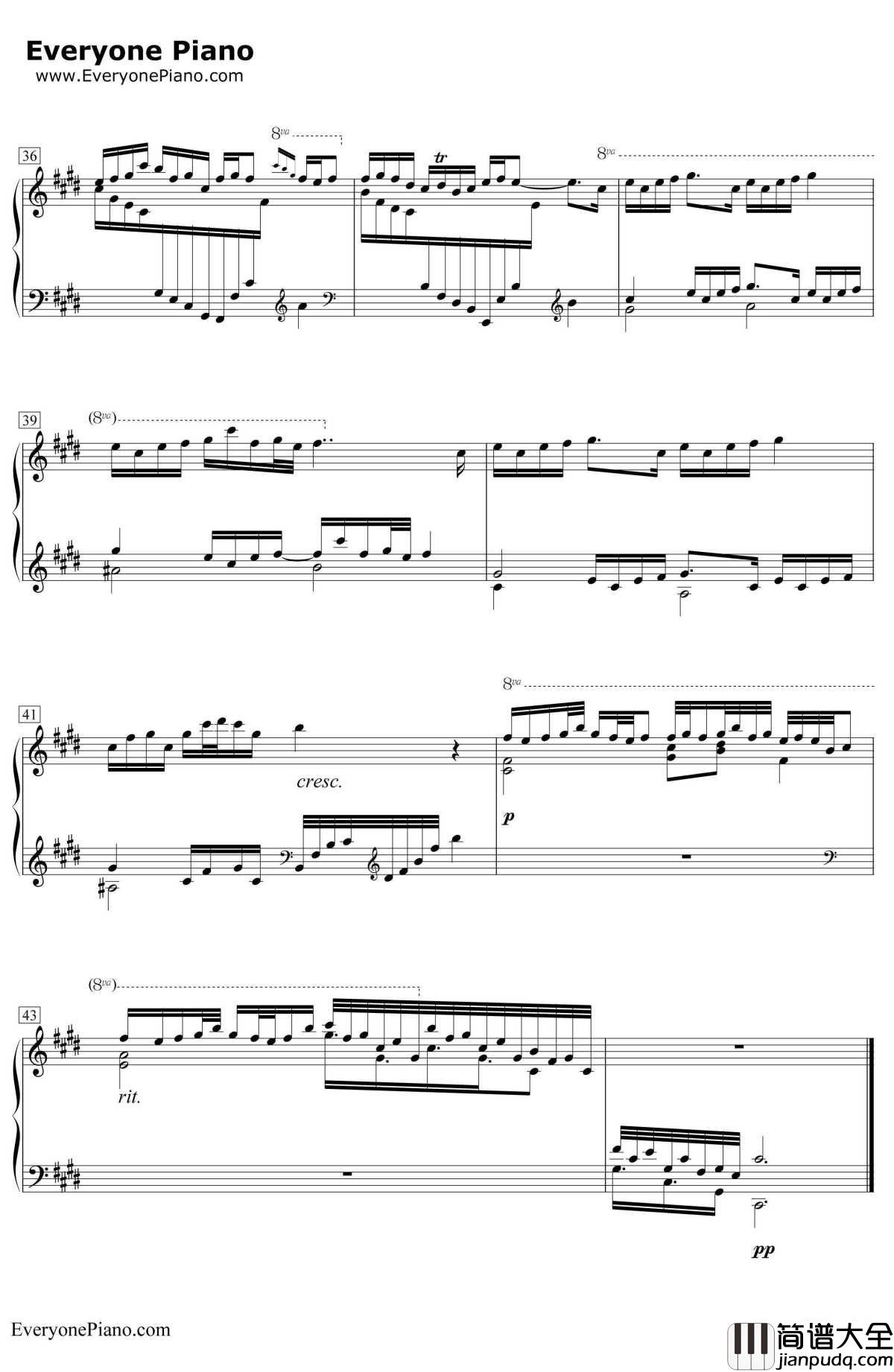 醉孤舟钢琴谱_中国民谣