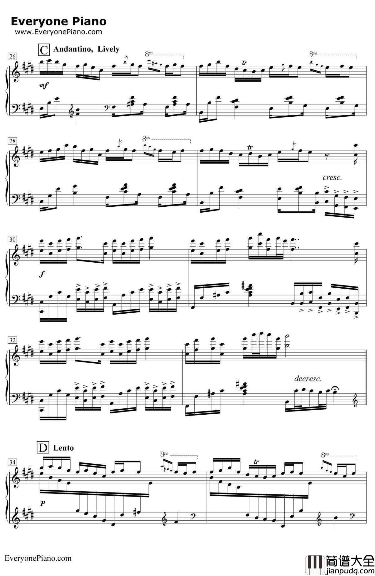 醉孤舟钢琴谱_中国民谣