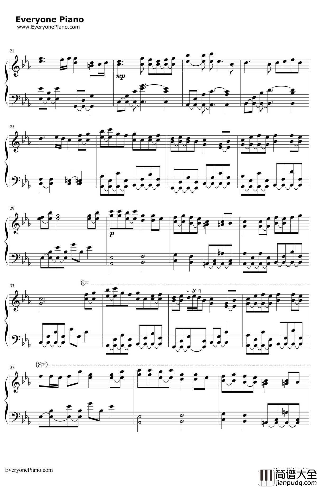 东方萃梦想钢琴谱_东方Project_东方萃梦想～ImmaterialandMissingPower.