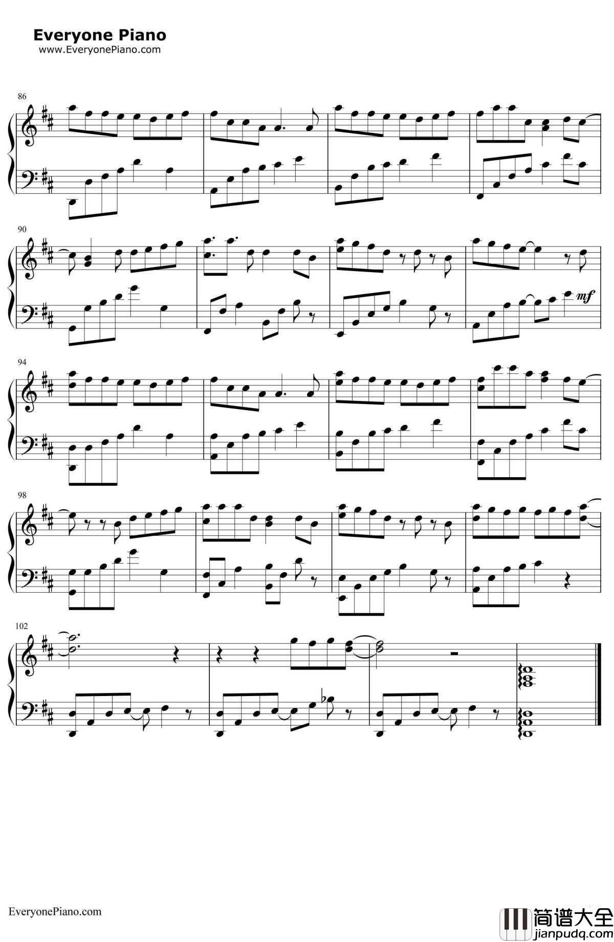 我的秘密钢琴谱_邓紫棋