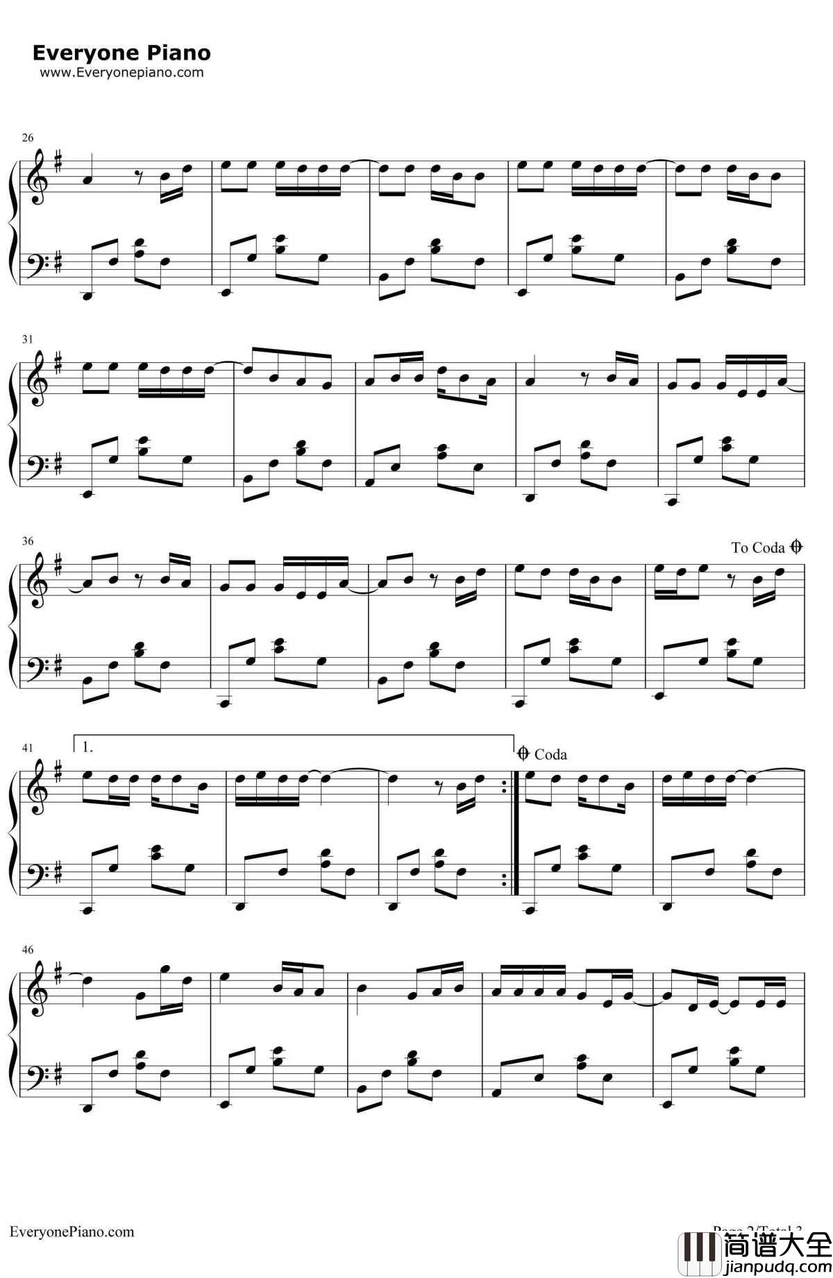 挪威的森林钢琴谱_伍佰