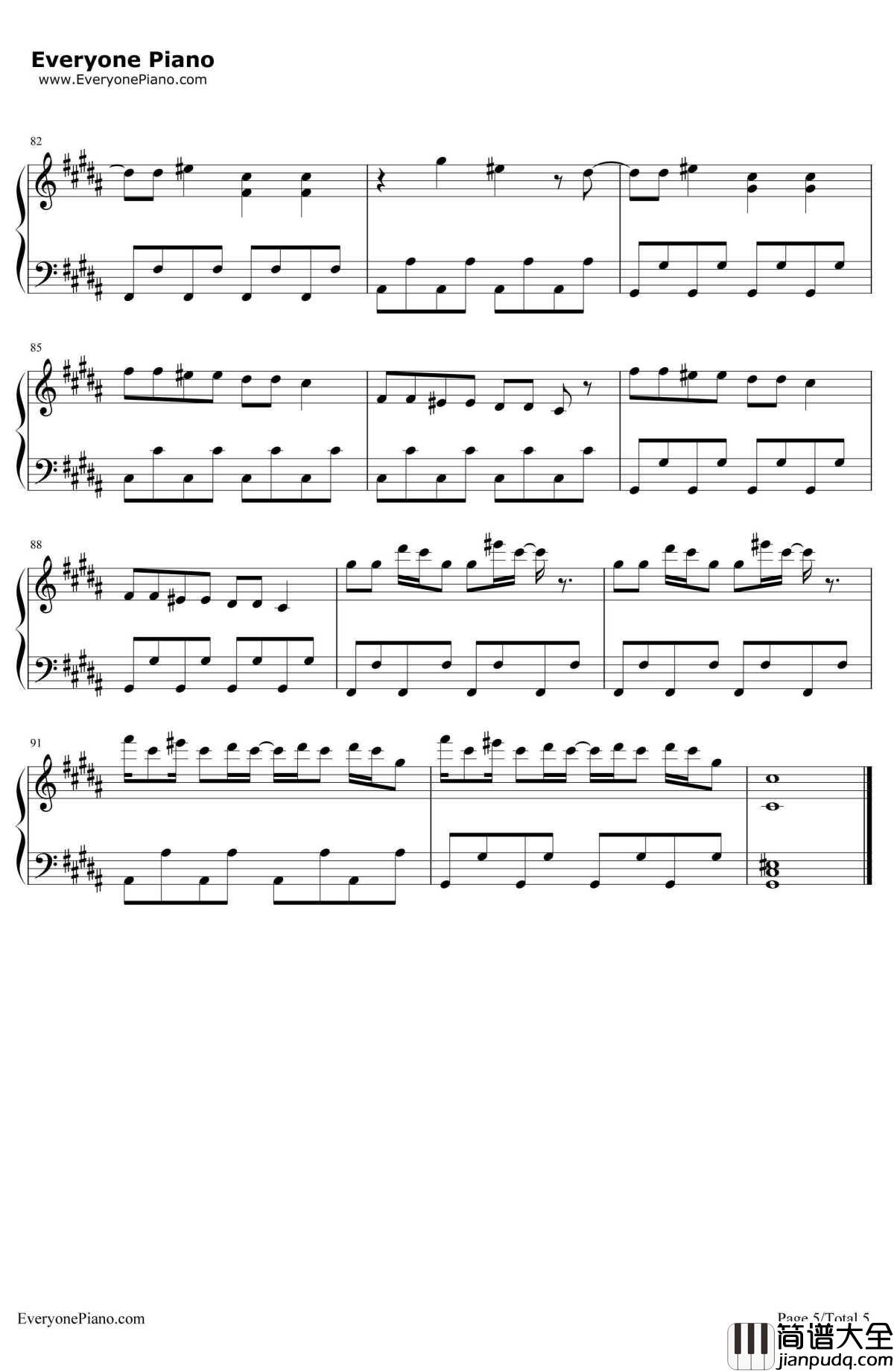 SweeterThanFiction钢琴谱_TaylorSwift