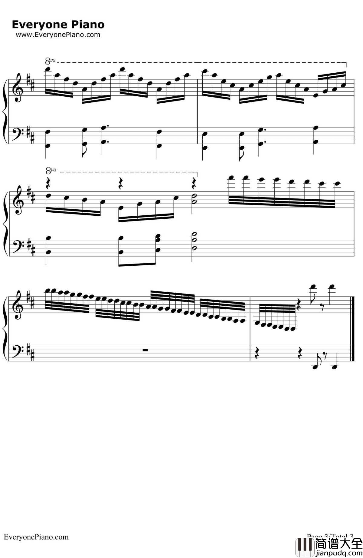 小蜜蜂钢琴谱_Aiolia_FC经典游戏