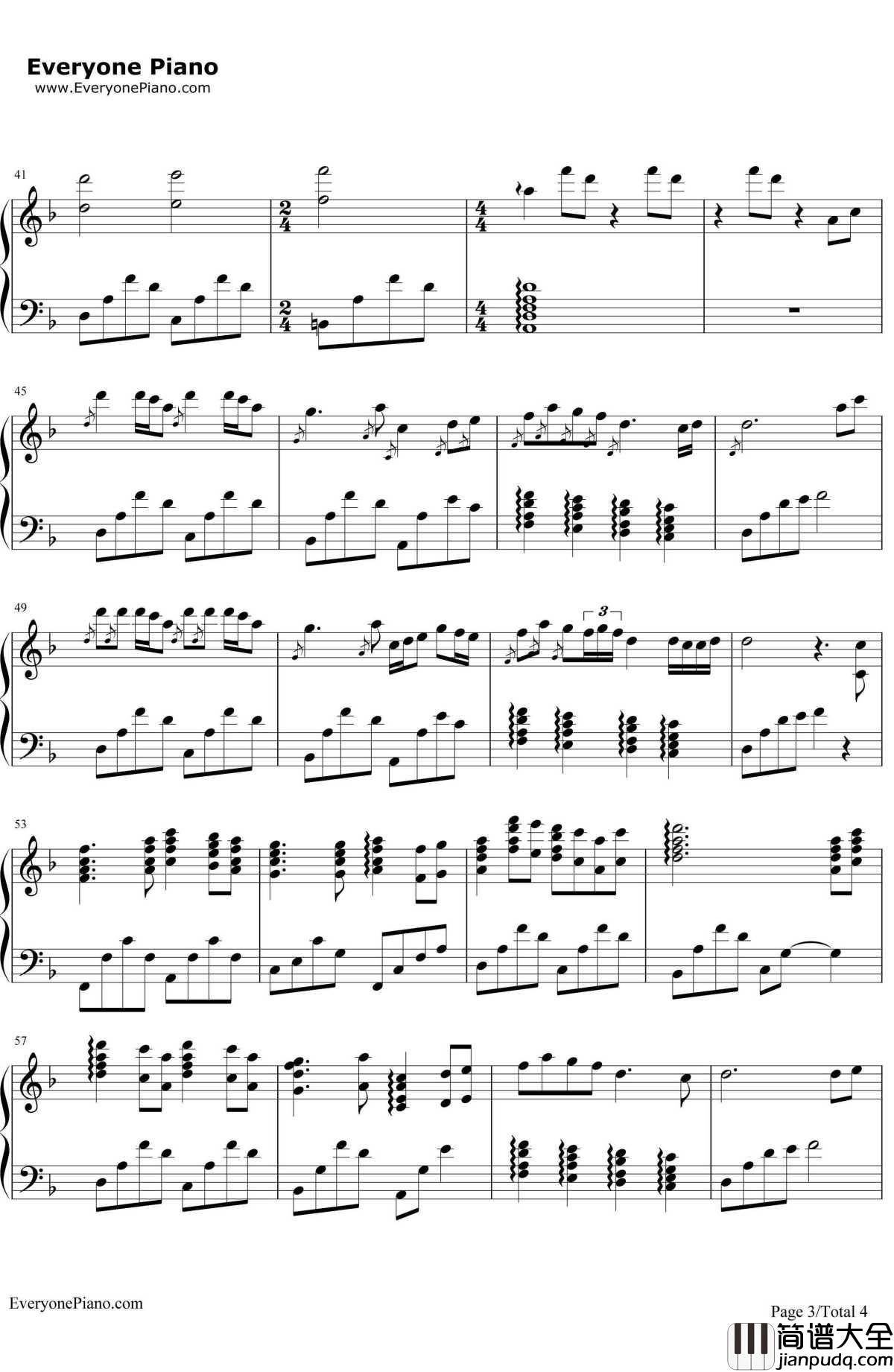 TheFoggyDew钢琴谱_班得瑞_迷雾水珠