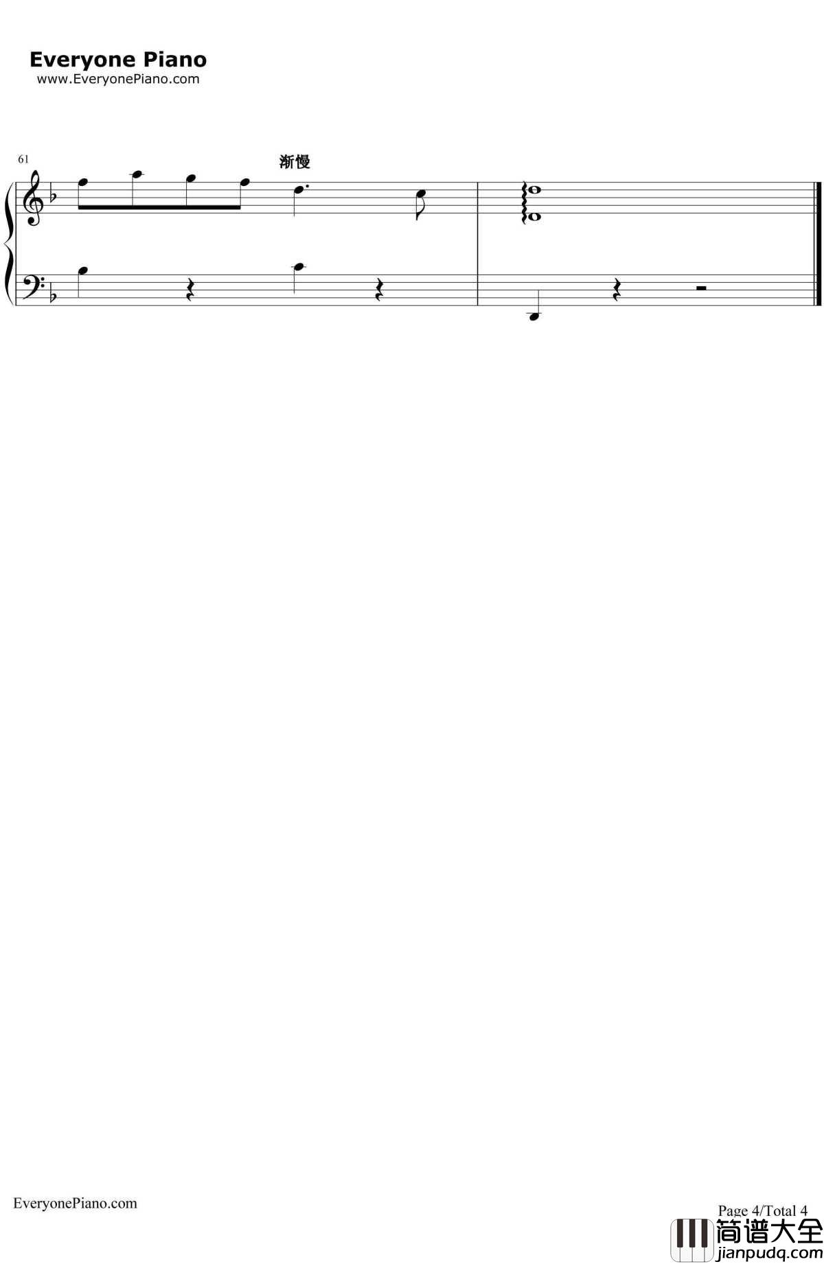 TheFoggyDew钢琴谱_班得瑞_迷雾水珠