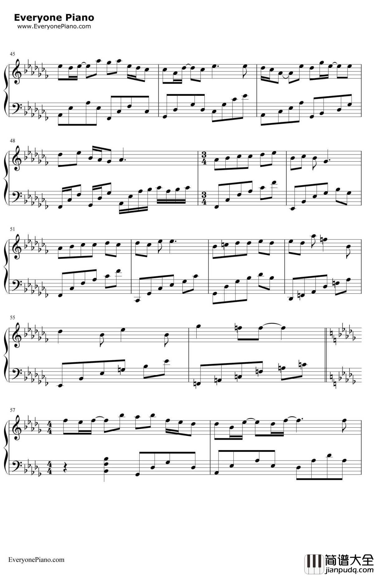 上弦之月钢琴谱_黒うさP