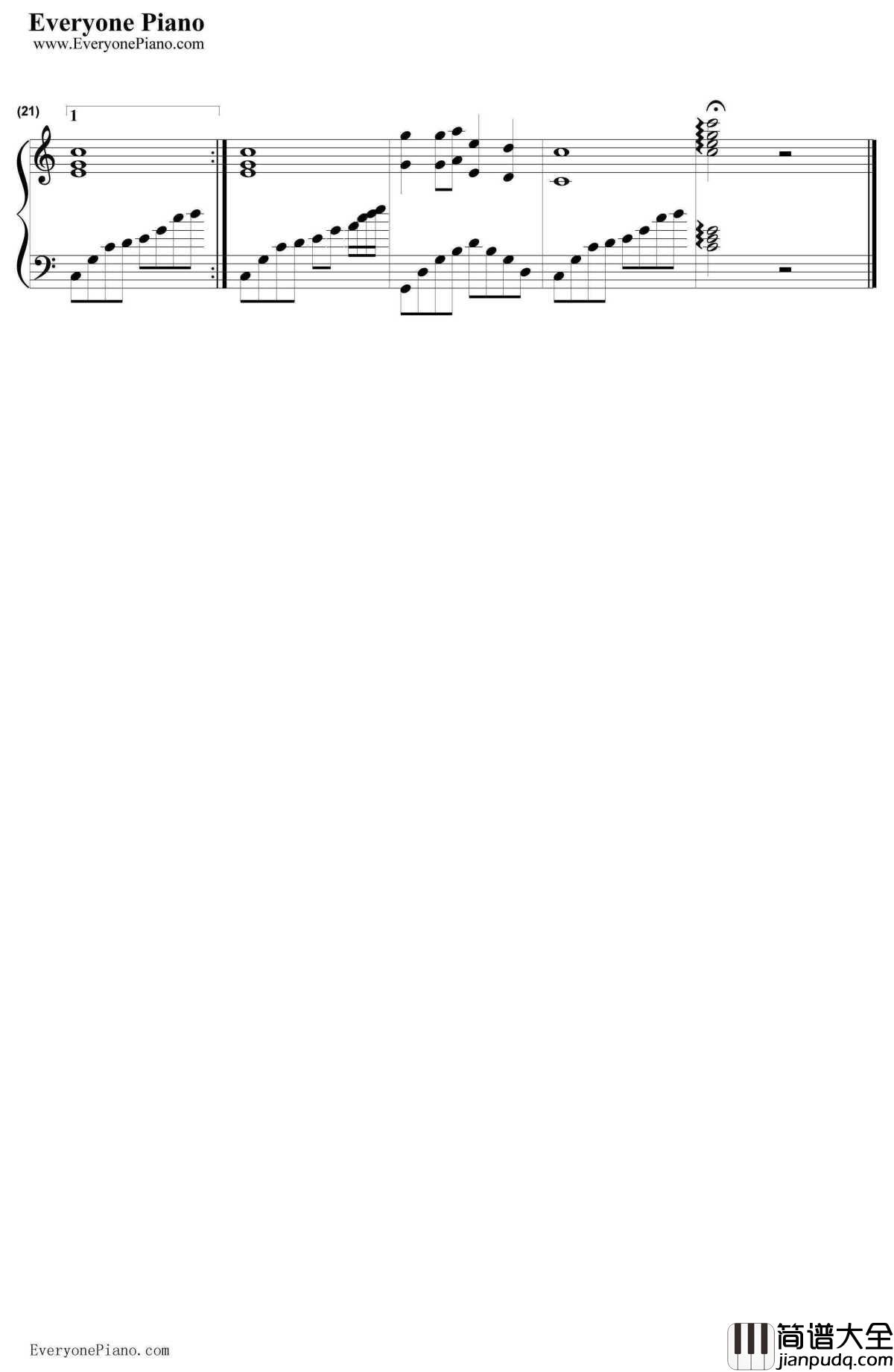 小城故事钢琴谱_邓丽君