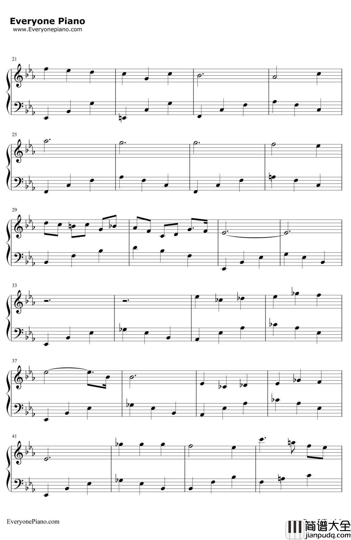 天使的小夜曲钢琴谱_布拉加