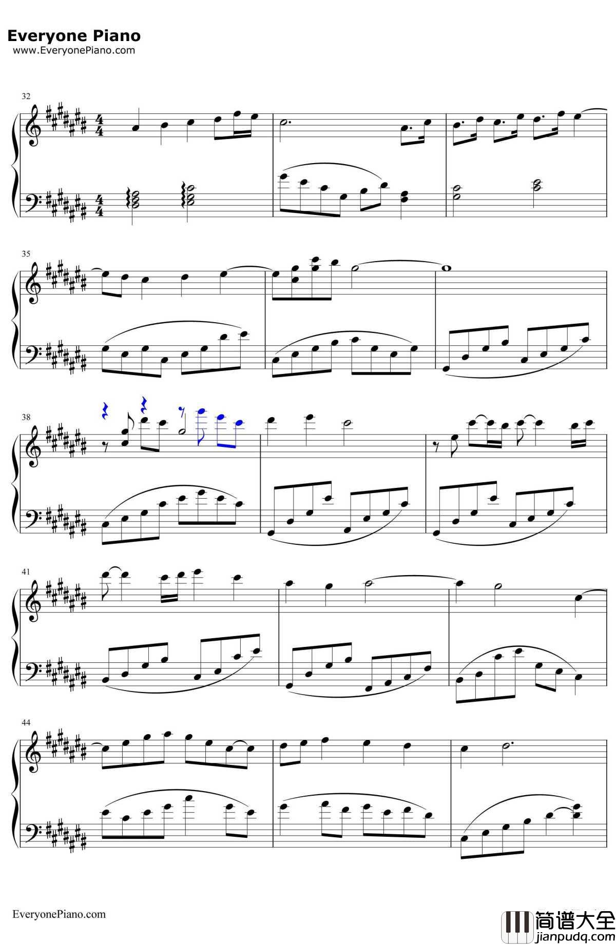 巴巴多斯岛的白沙钢琴谱_班得瑞__日光海岸_班得瑞