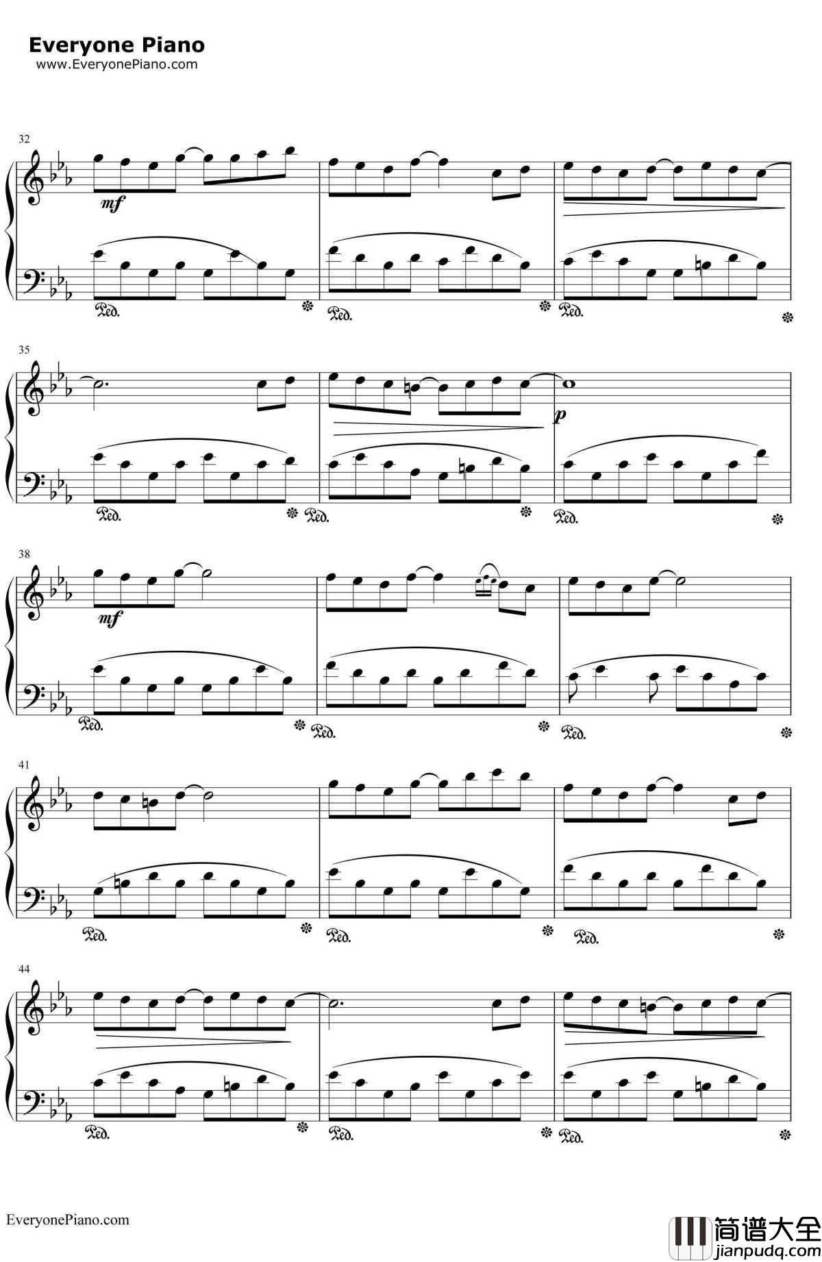 点点繁星钢琴谱_班得瑞__迷雾森林_班得瑞