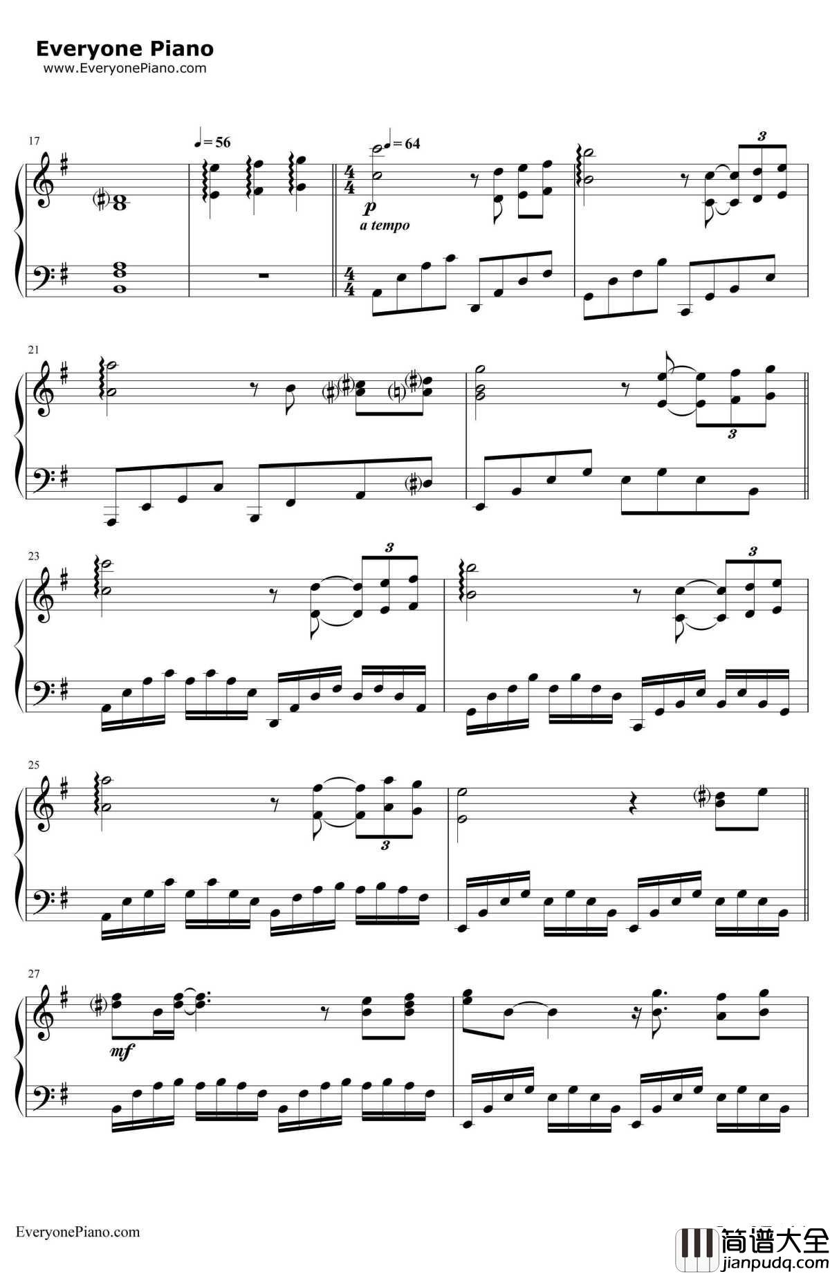 落叶LesFeuillesMortes钢琴谱_理查德克莱德曼_落叶LesFeuillesMortes