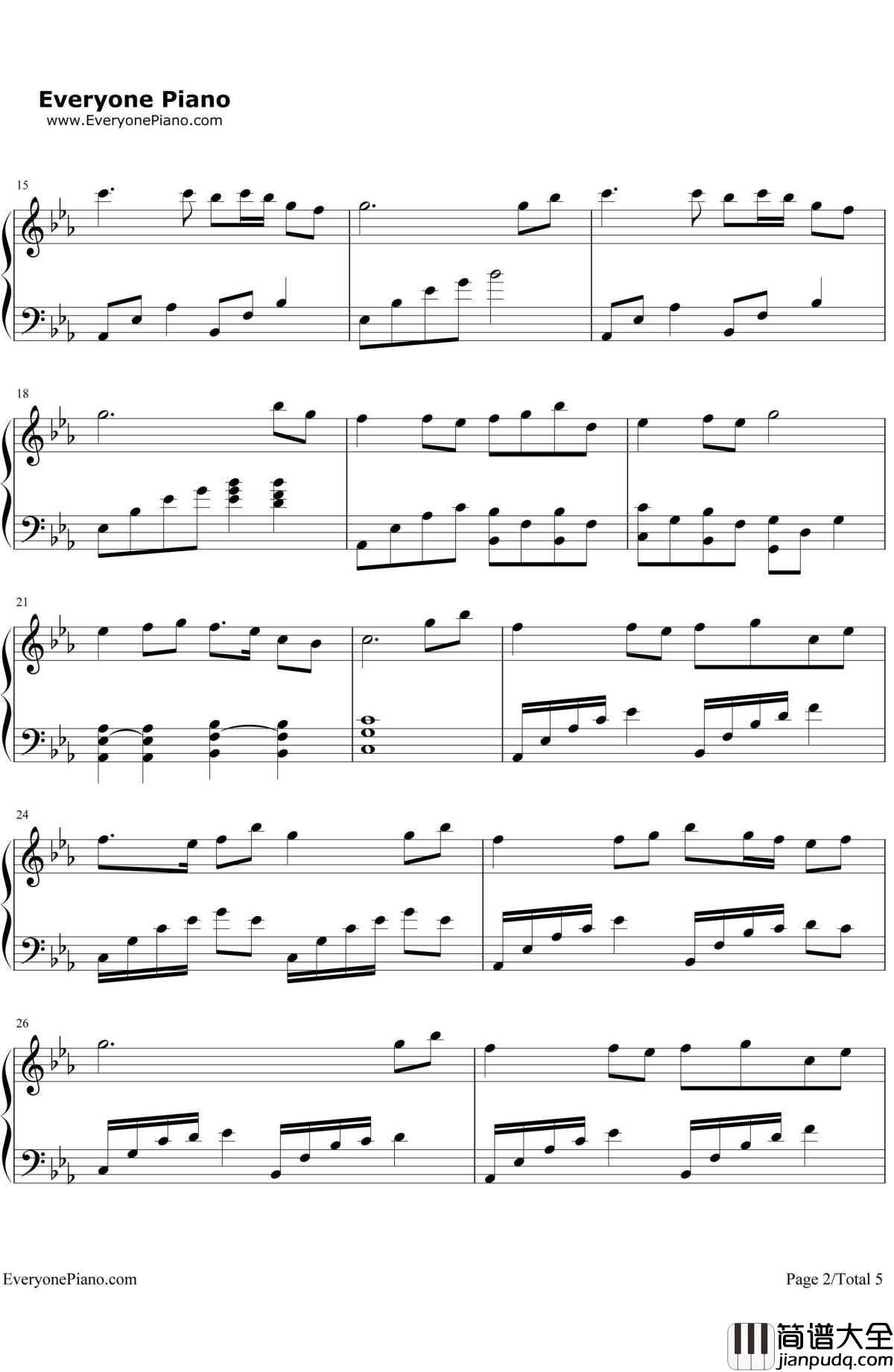 梦与叶樱钢琴谱_初音ミク_青木月光