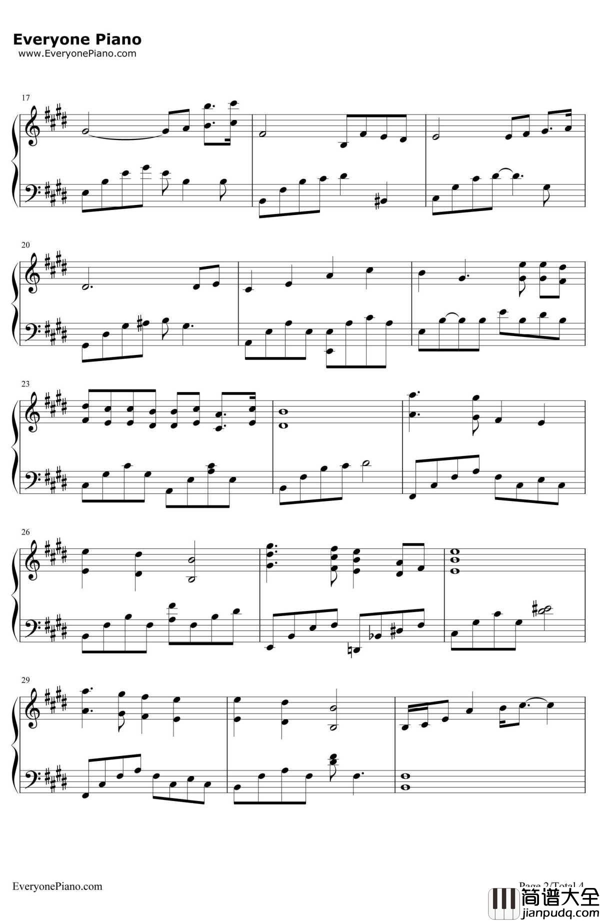 MarsAndVenus钢琴谱_班得瑞__微风山谷_班得瑞