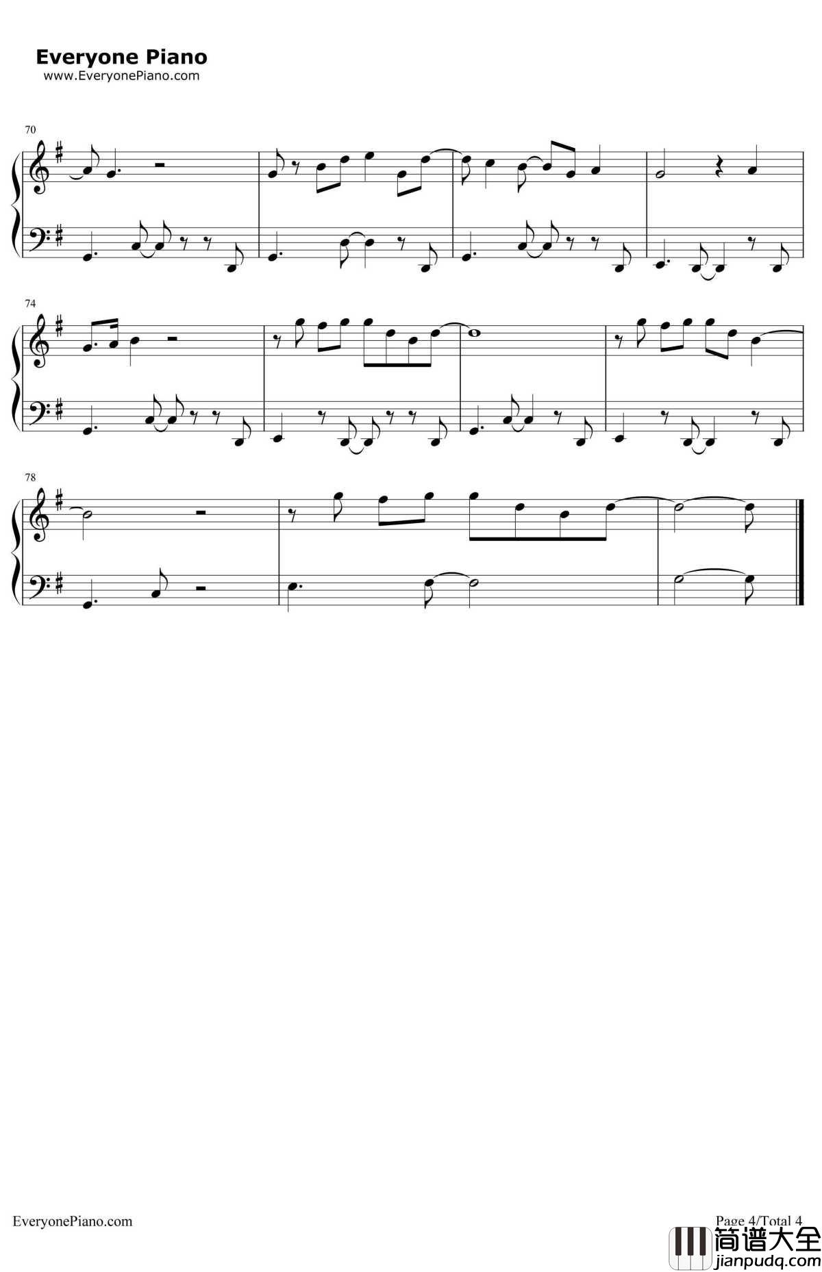 FreshEyes钢琴谱_AndyGrammer