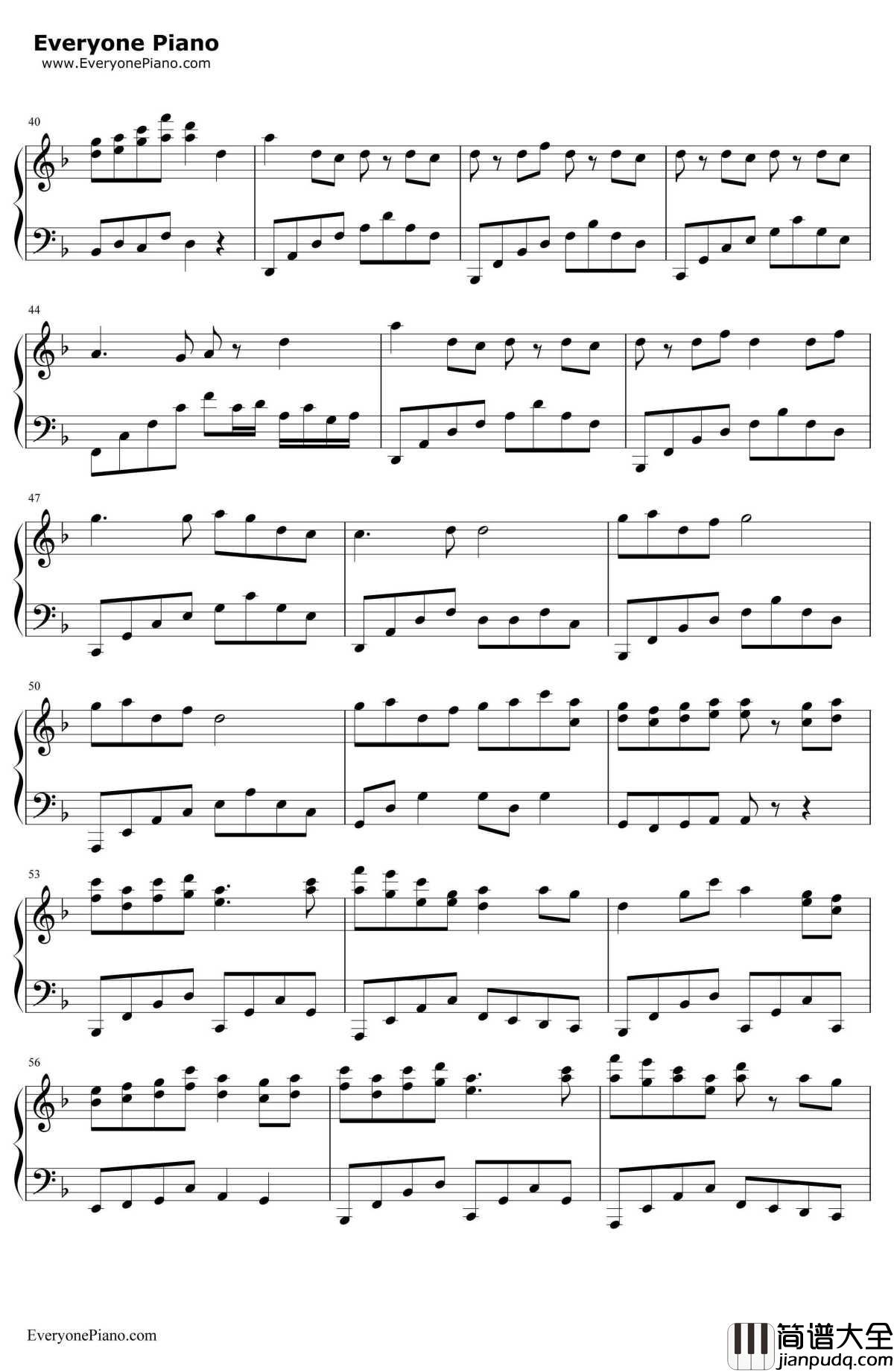 虹色蝶々钢琴谱_初音ミク