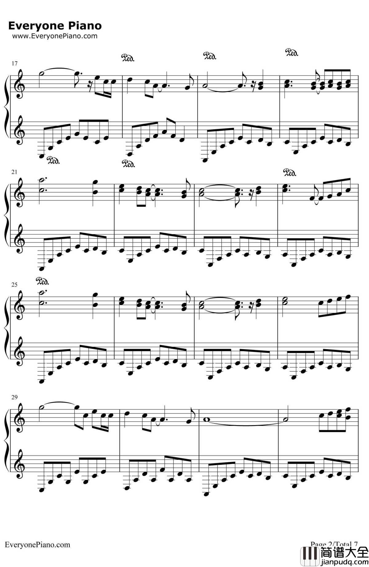 欧塔妃钢琴谱_班得瑞__梦花园_班得瑞