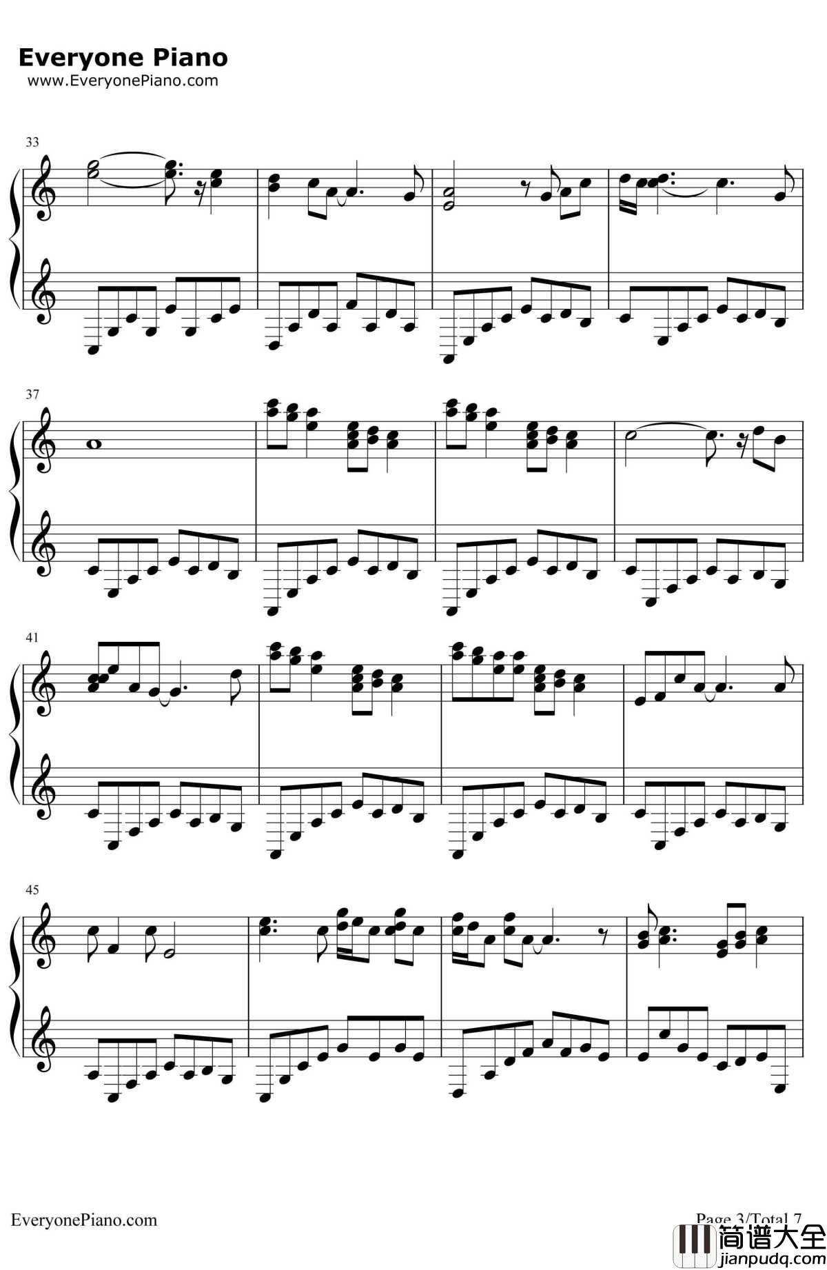 欧塔妃钢琴谱_班得瑞__梦花园_班得瑞