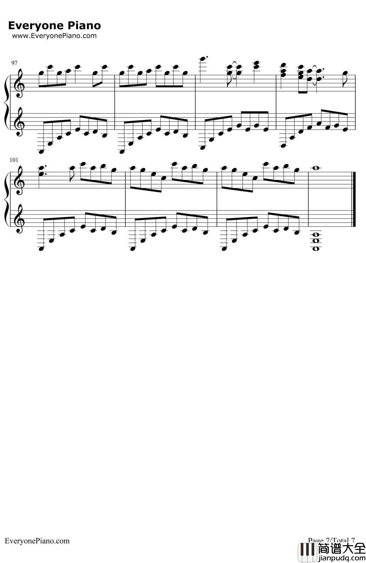 欧塔妃钢琴谱_班得瑞__梦花园_班得瑞