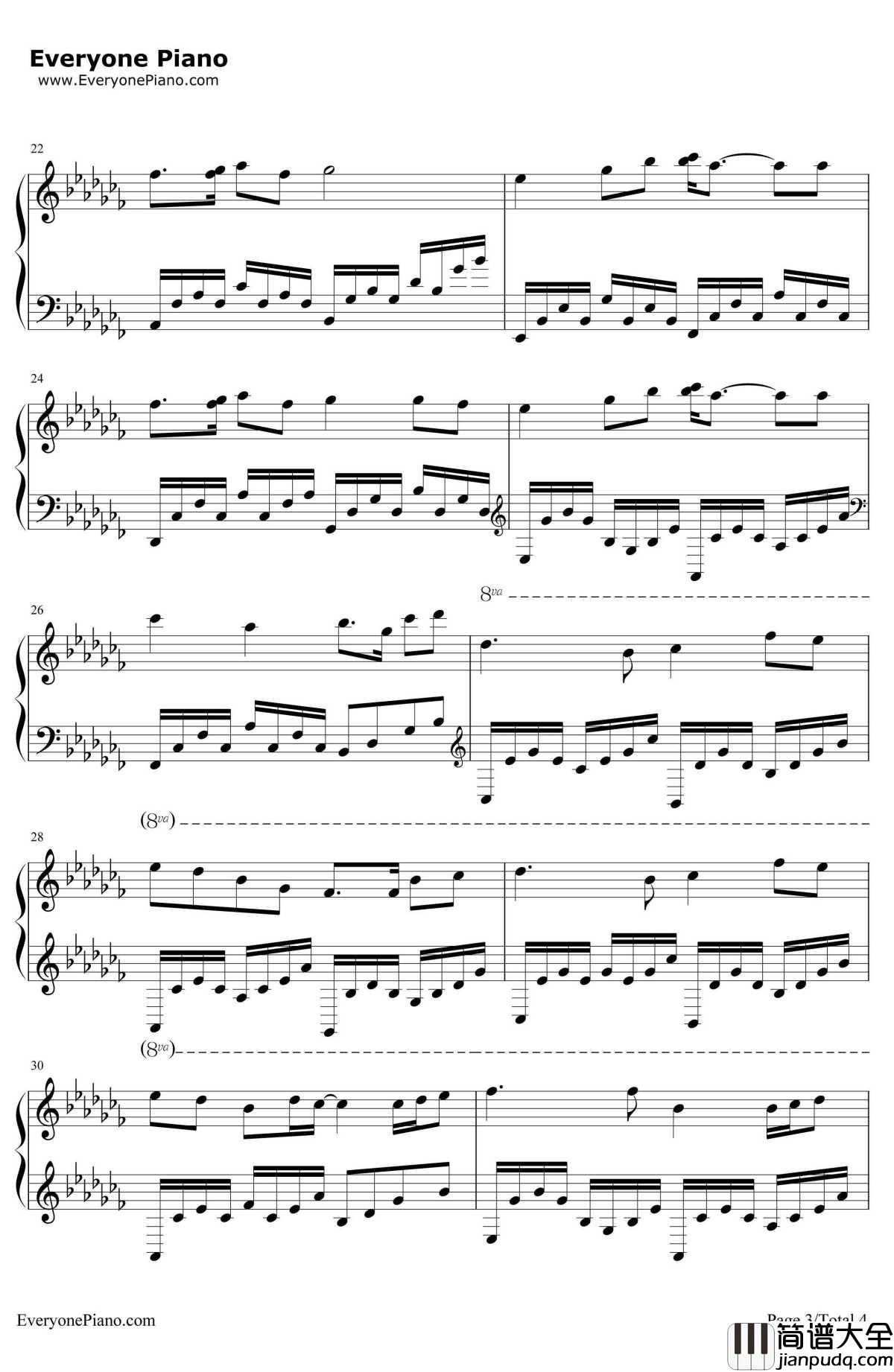 GoodNight钢琴谱_班得瑞__森林之月_班得瑞