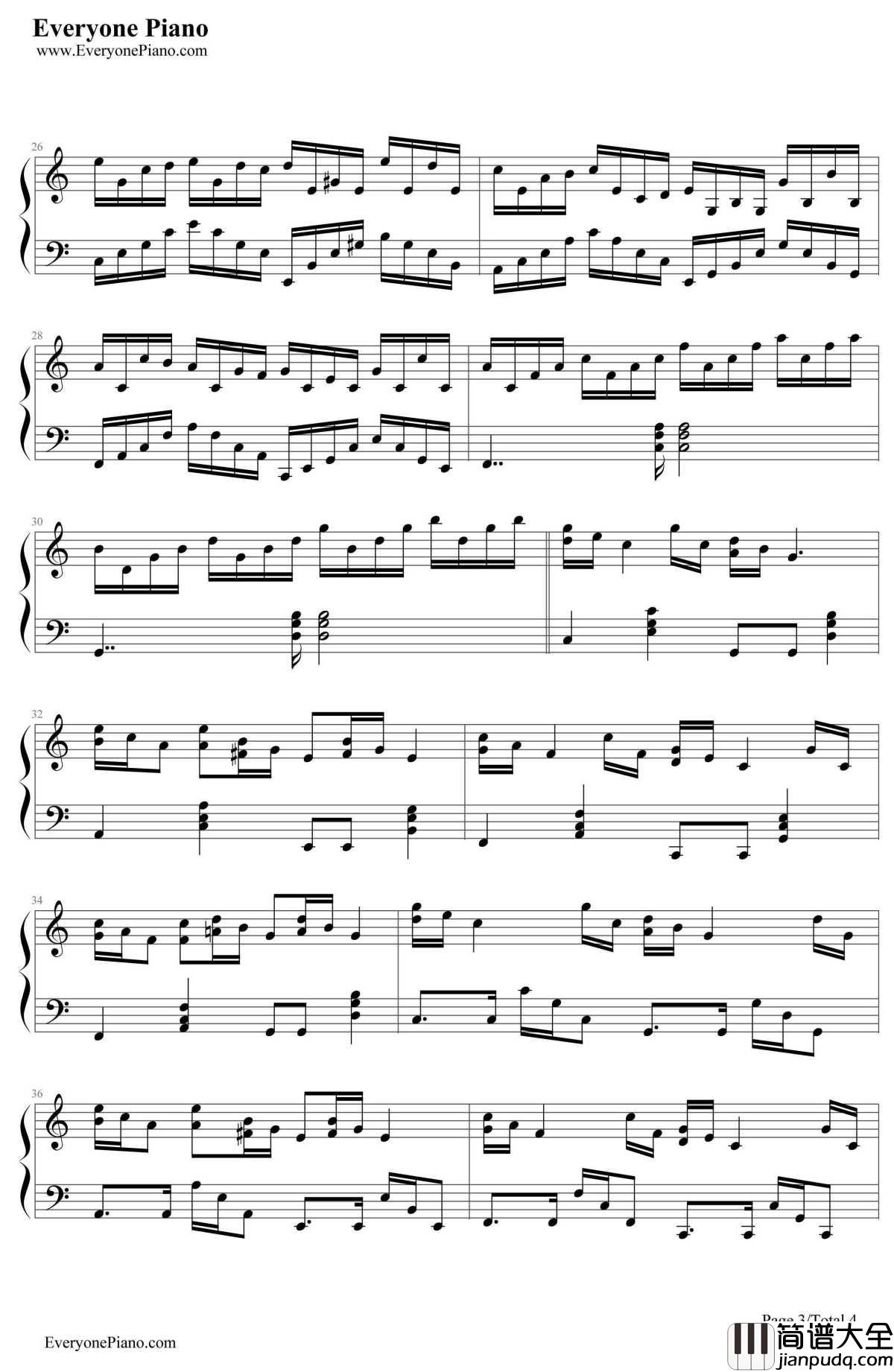 克罗地亚的卡农钢琴谱_克罗地亚的卡农