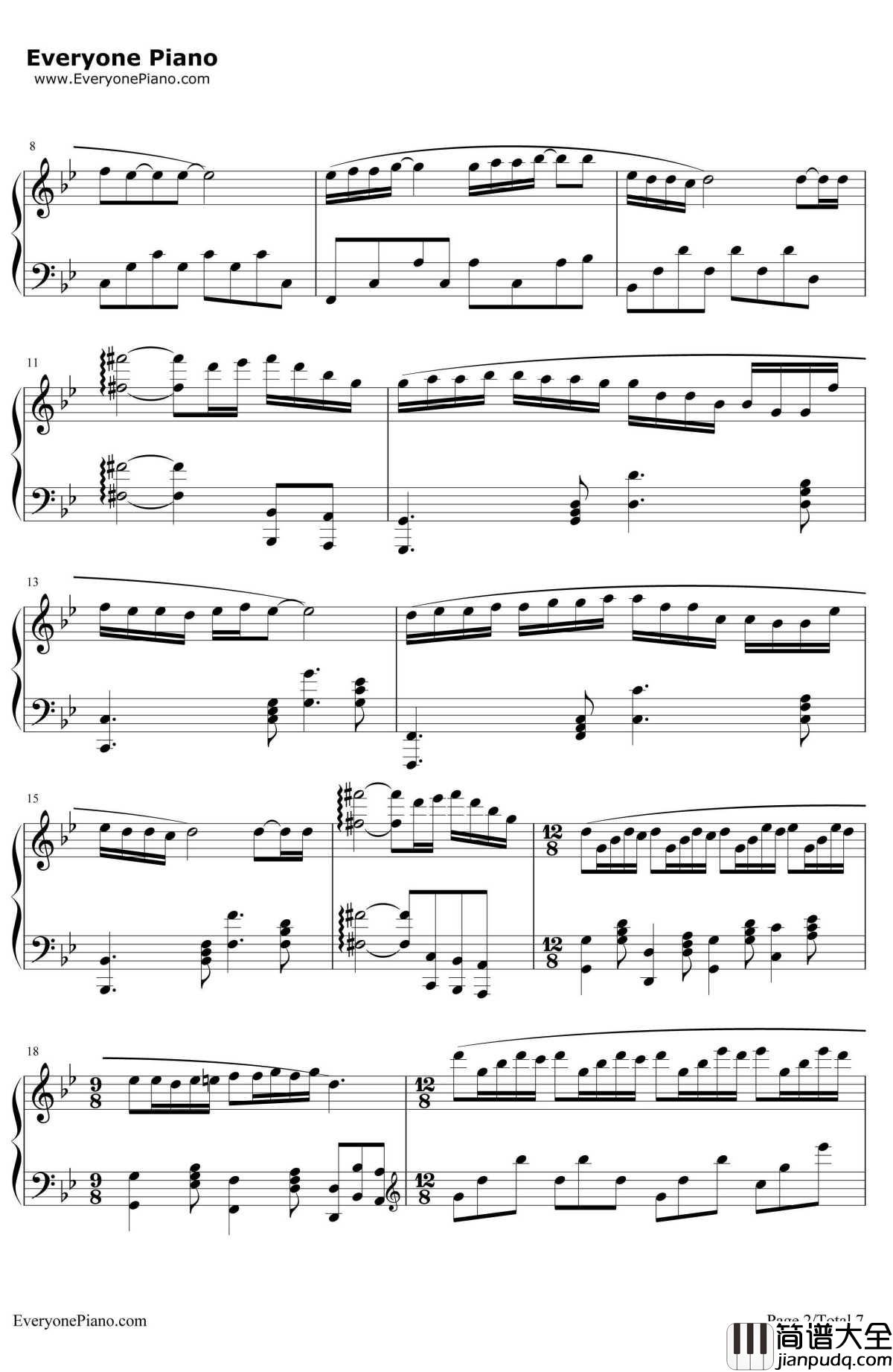 梦中的婚礼钢琴谱_理查德•克莱德曼_改编版