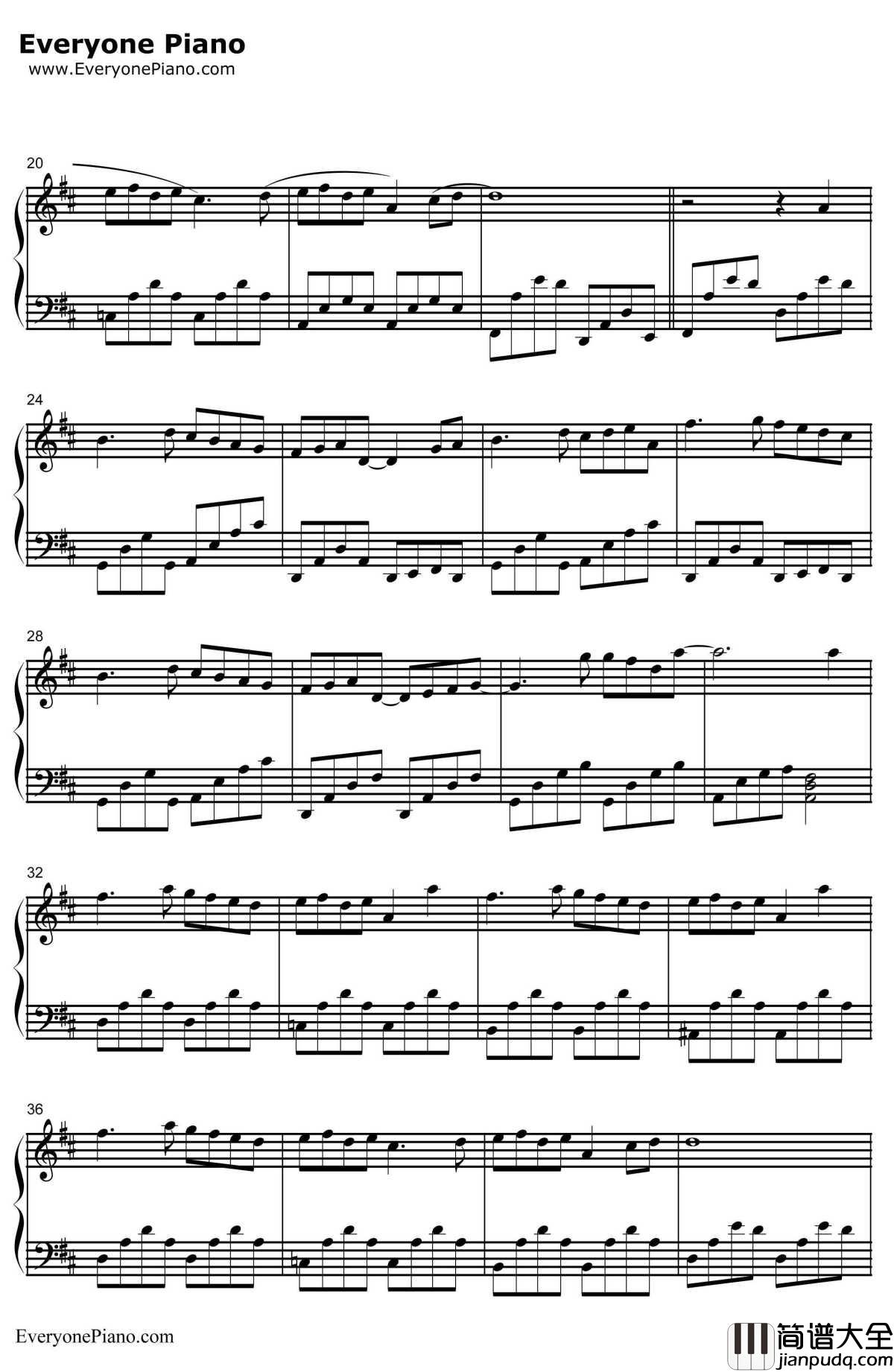 Beatrix钢琴谱_班得瑞__春野_班得瑞