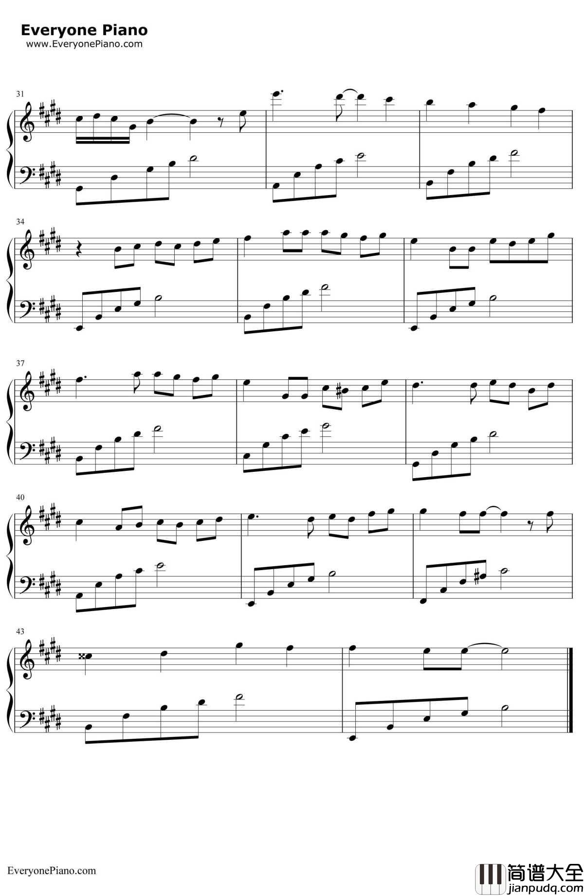 好心分手钢琴谱_卢巧音