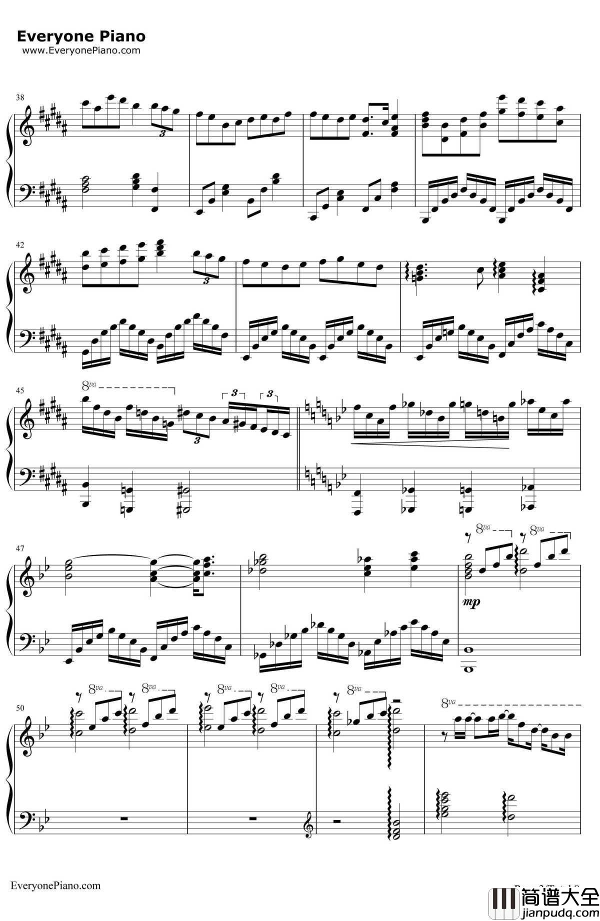 罪の名前钢琴谱_初音未来Ryo_游戏_初音ミク_ProjectDIVA_X_主题曲