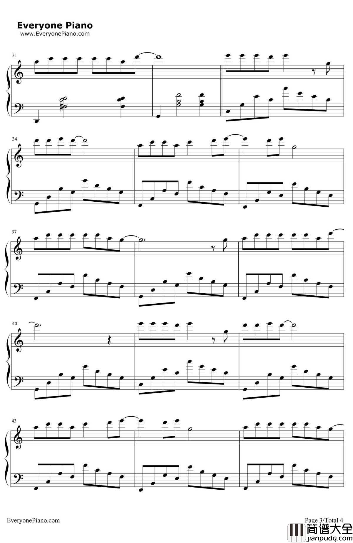 别问我是谁钢琴谱_王馨平