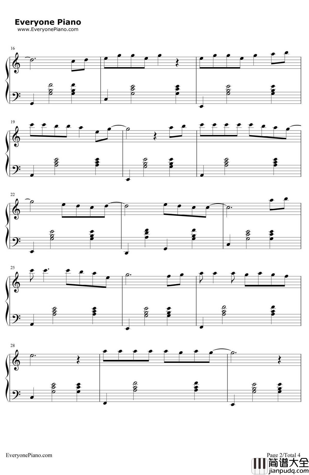 别问我是谁钢琴谱_王馨平