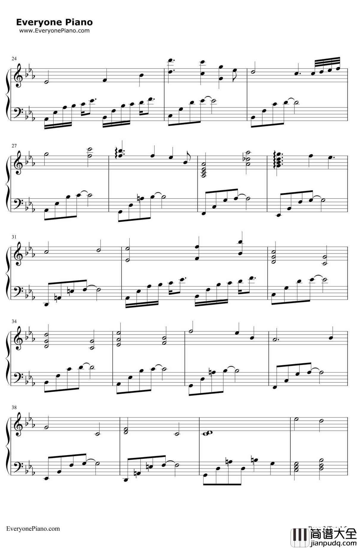 間の楔钢琴谱_间之楔