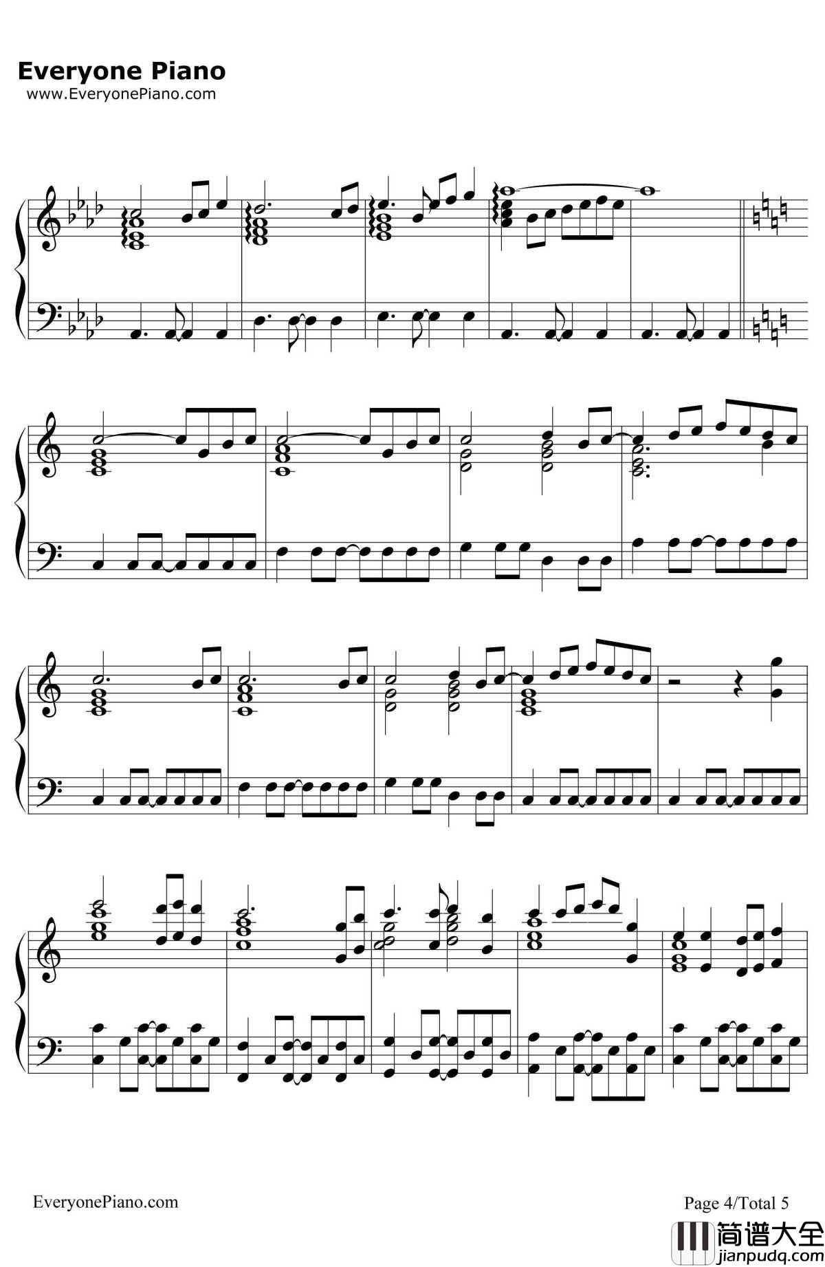 TheSimsTheme钢琴谱_SteveJablonsky__模拟人生3_OST_EOP教学曲