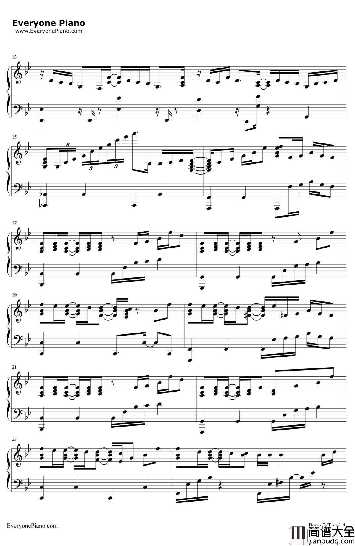 TheFirstSnow钢琴谱_EXO