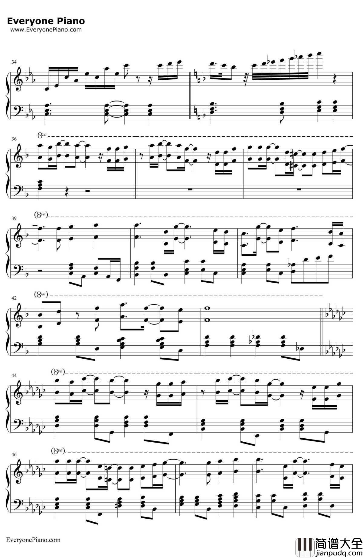 あなたとクリスマスイブ钢琴谱_星野满&折井步_你和圣诞节前夜_AKB48