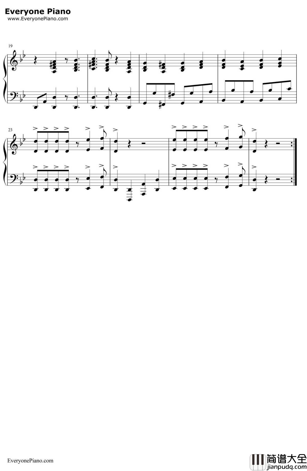 戦闘シーン钢琴谱_植松伸夫_最终幻想FF1BGM