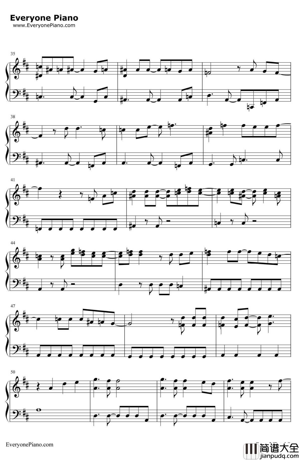 ChangeTheWorld钢琴谱_V6__犬夜叉_片头曲