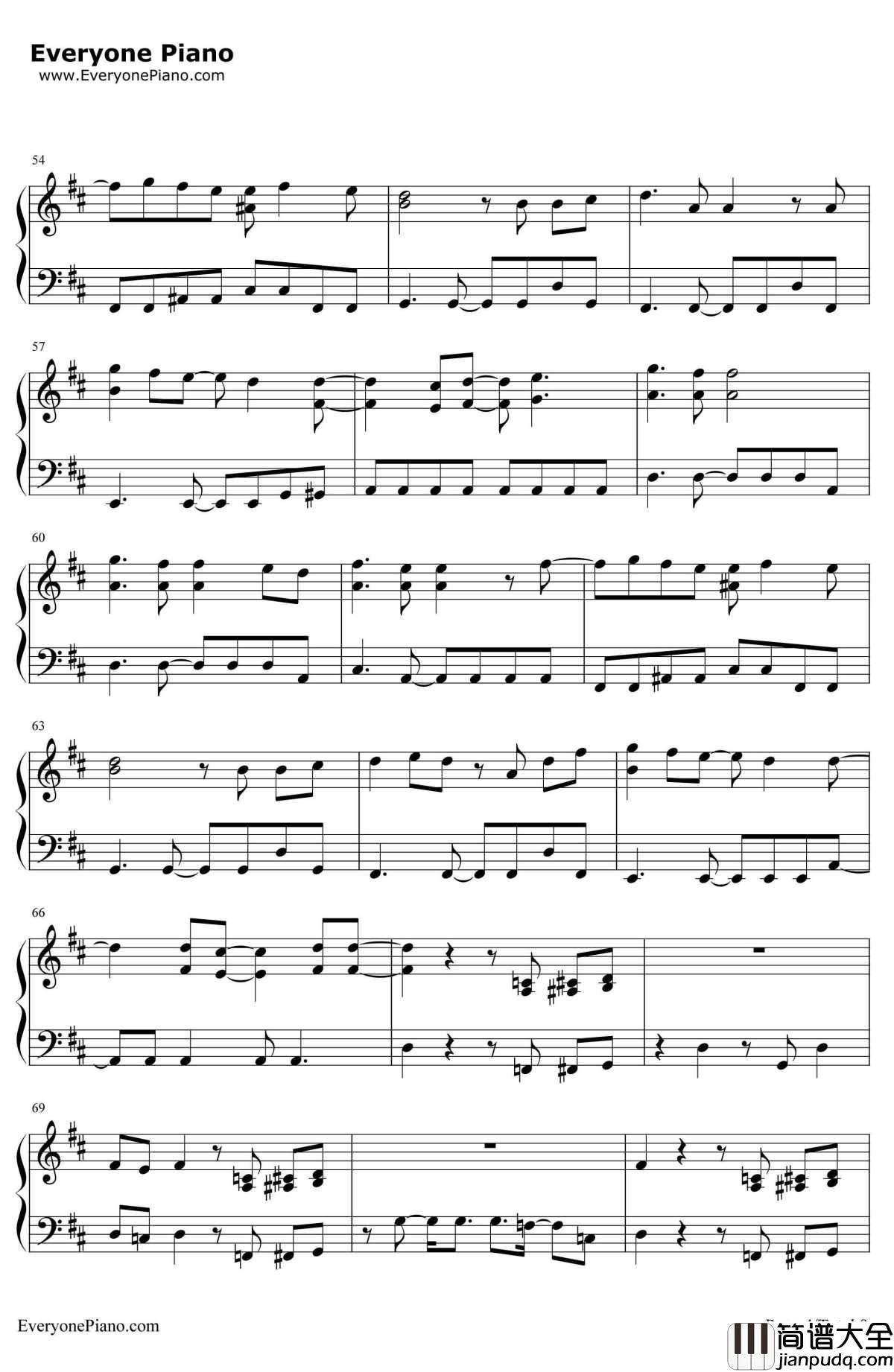 ChangeTheWorld钢琴谱_V6__犬夜叉_片头曲